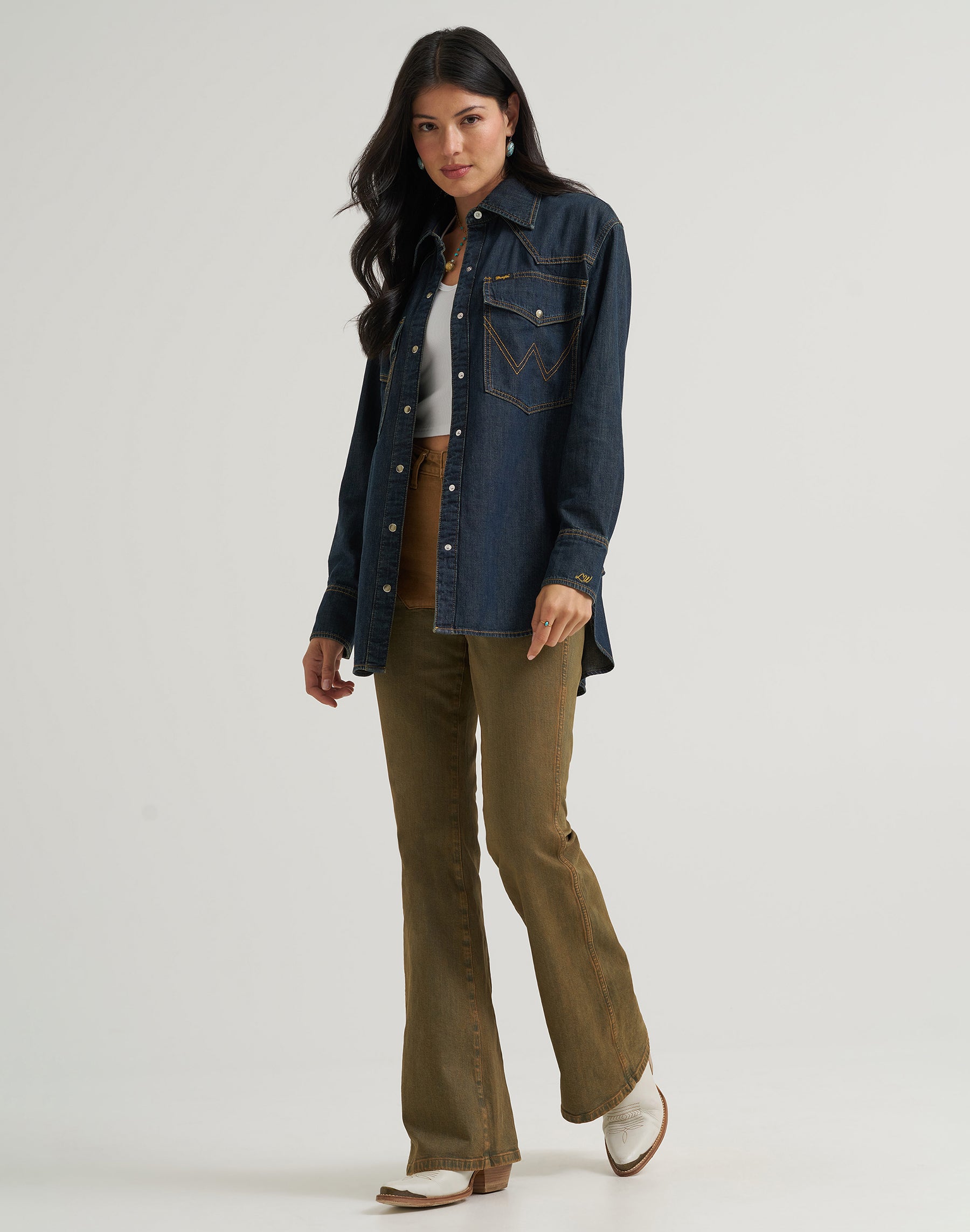 Jeanshemd Boyfriend in Sandrider Hemden Wrangler