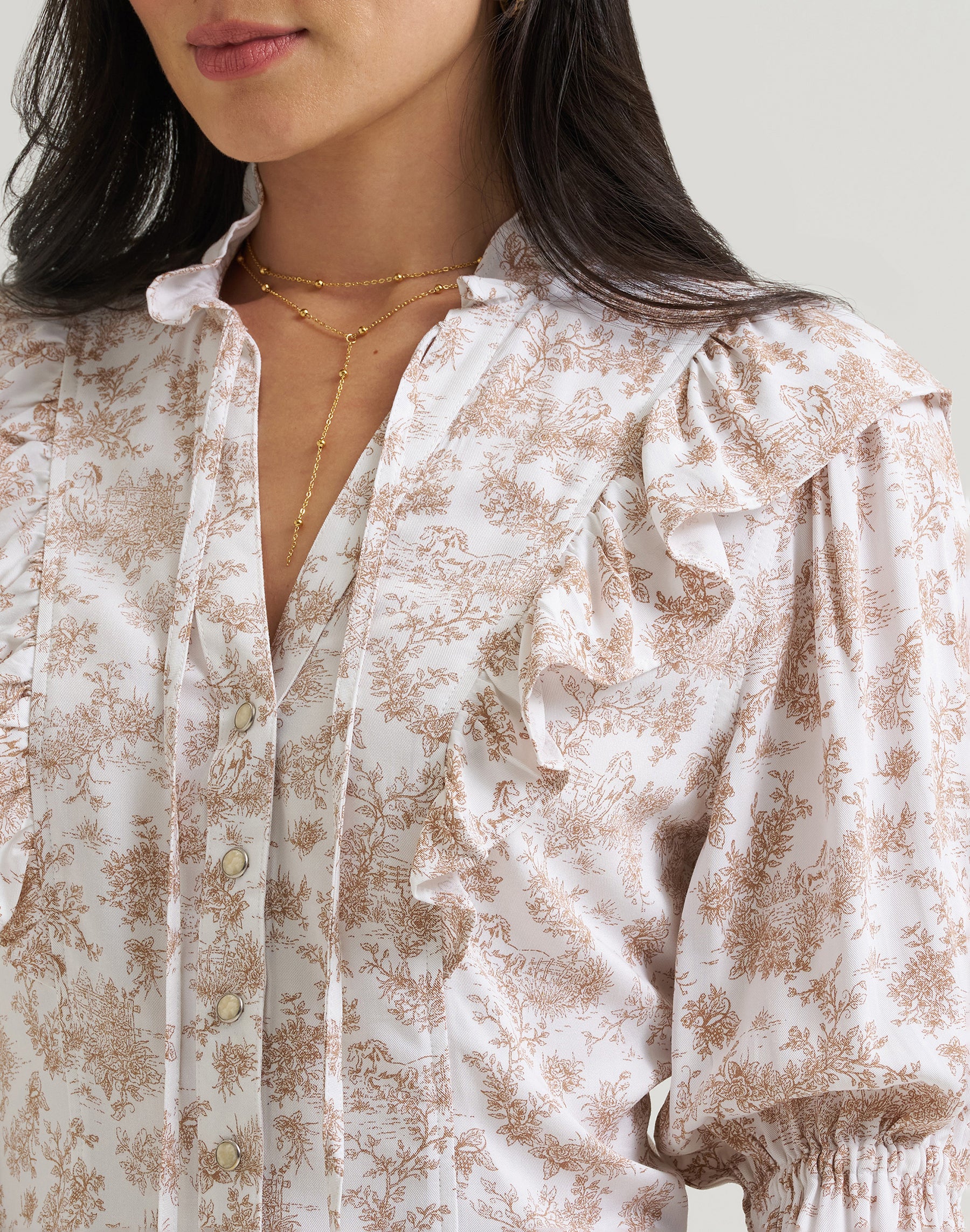 Bluse Lainey in Folk Floral Hemden Wrangler