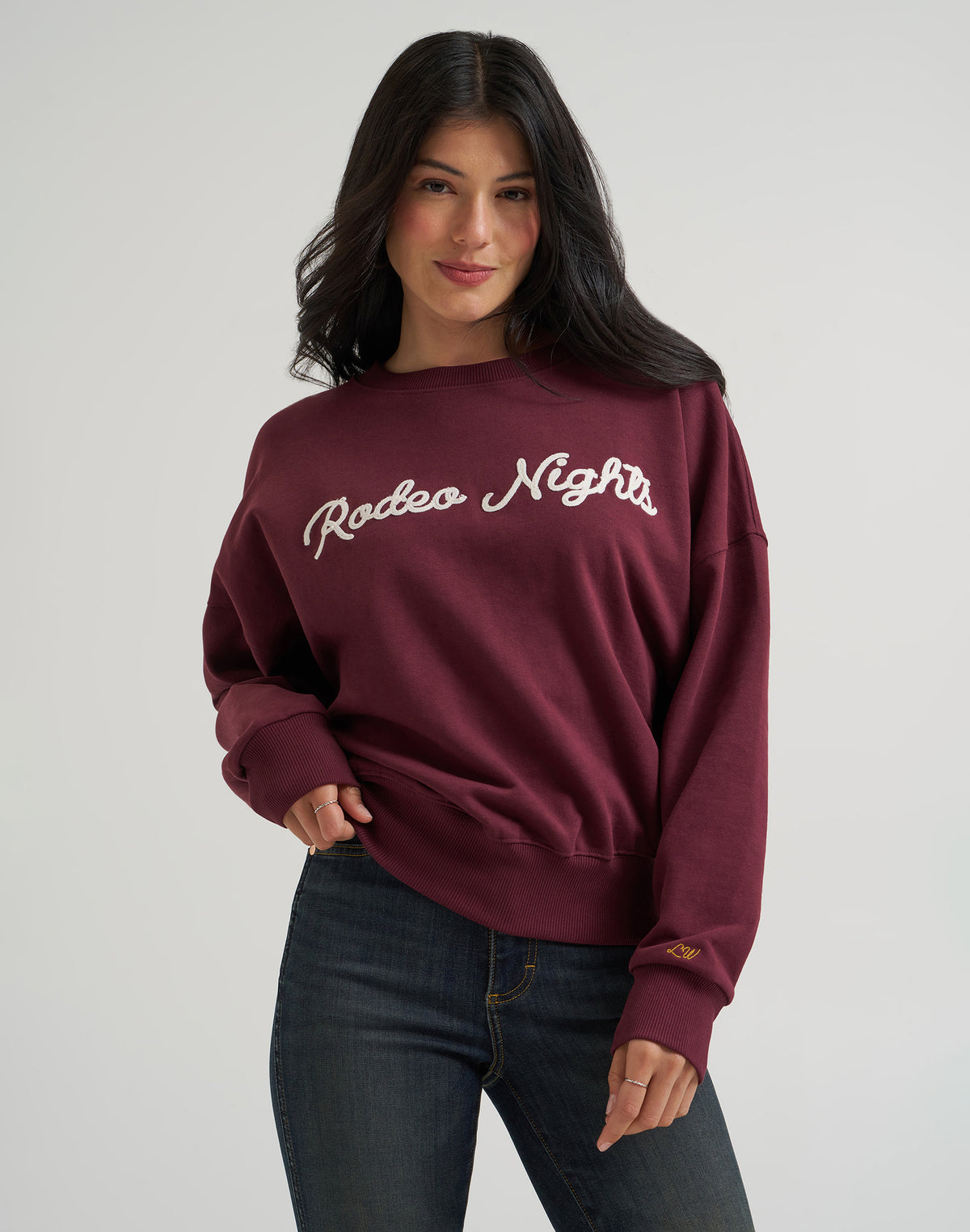 Sweatshirt Rodeo Night in Burgundy Sweatshirts Wrangler