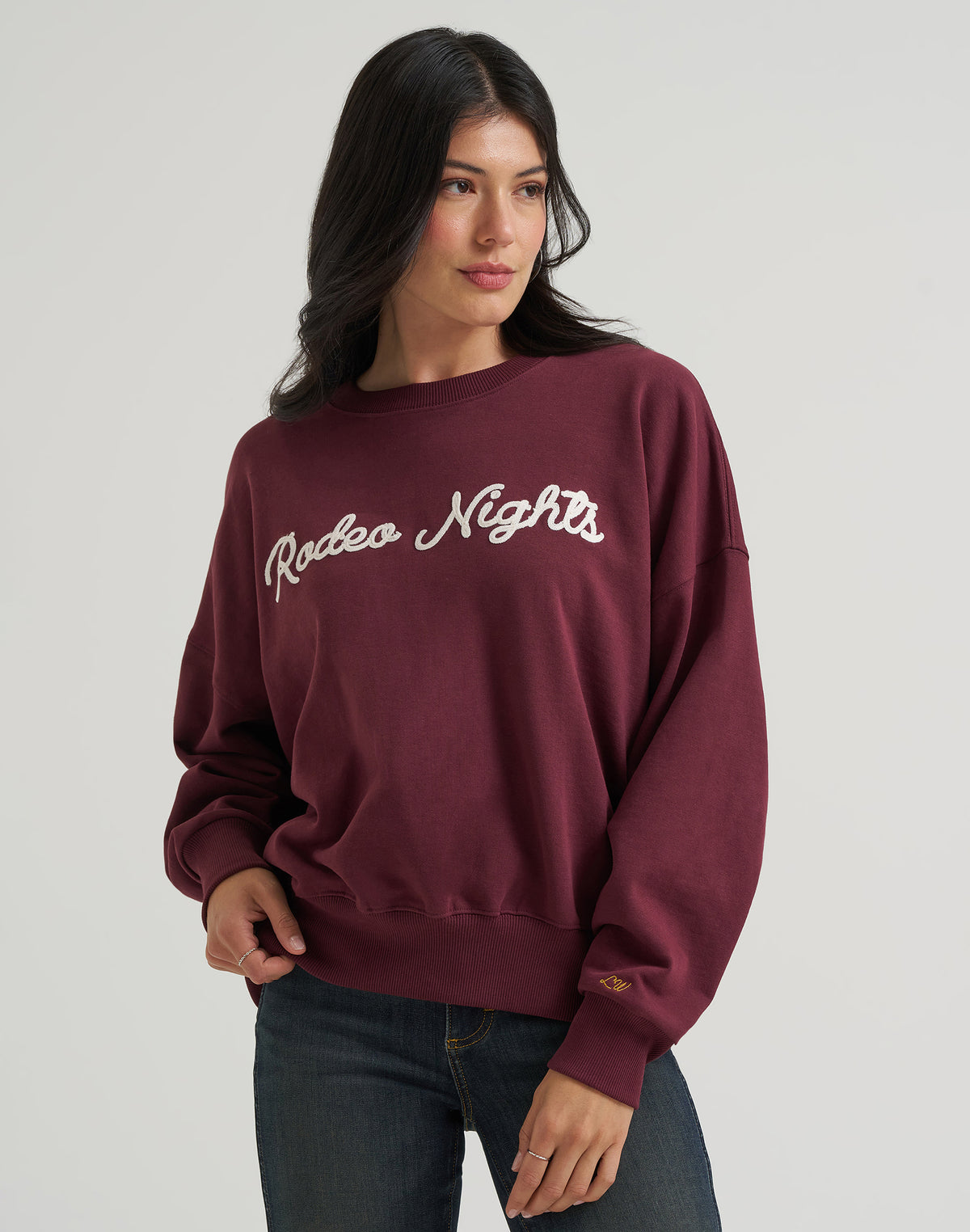 Sweatshirt Rodeo Night in Burgundy Sweatshirts Wrangler
