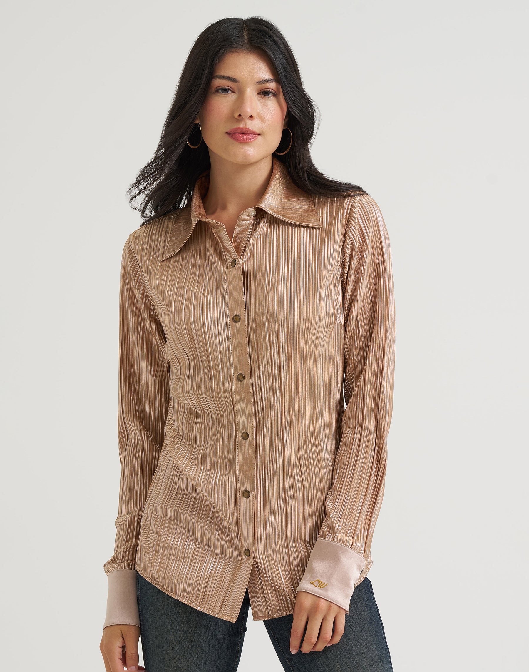 Hemd Lainey Snap in Rose Gold Hemden Wrangler