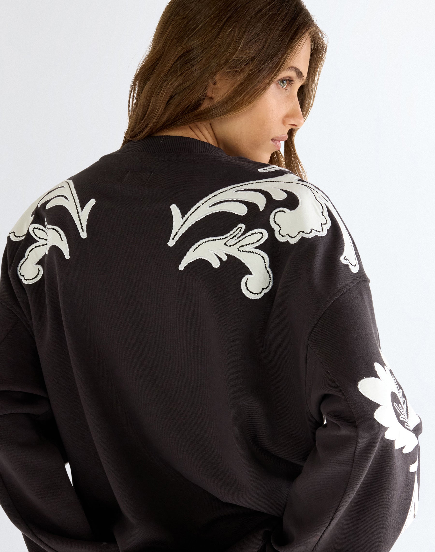 Sweatshirt Applique in Faded Black