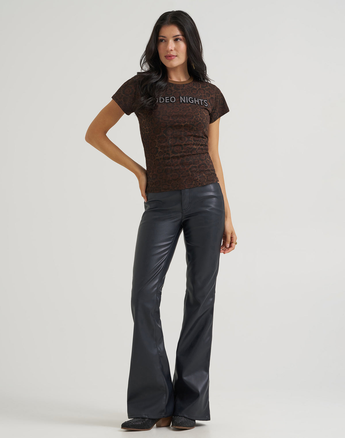 T-Shirt Rodeo Nights in Leopard Print T-Shirts Wrangler