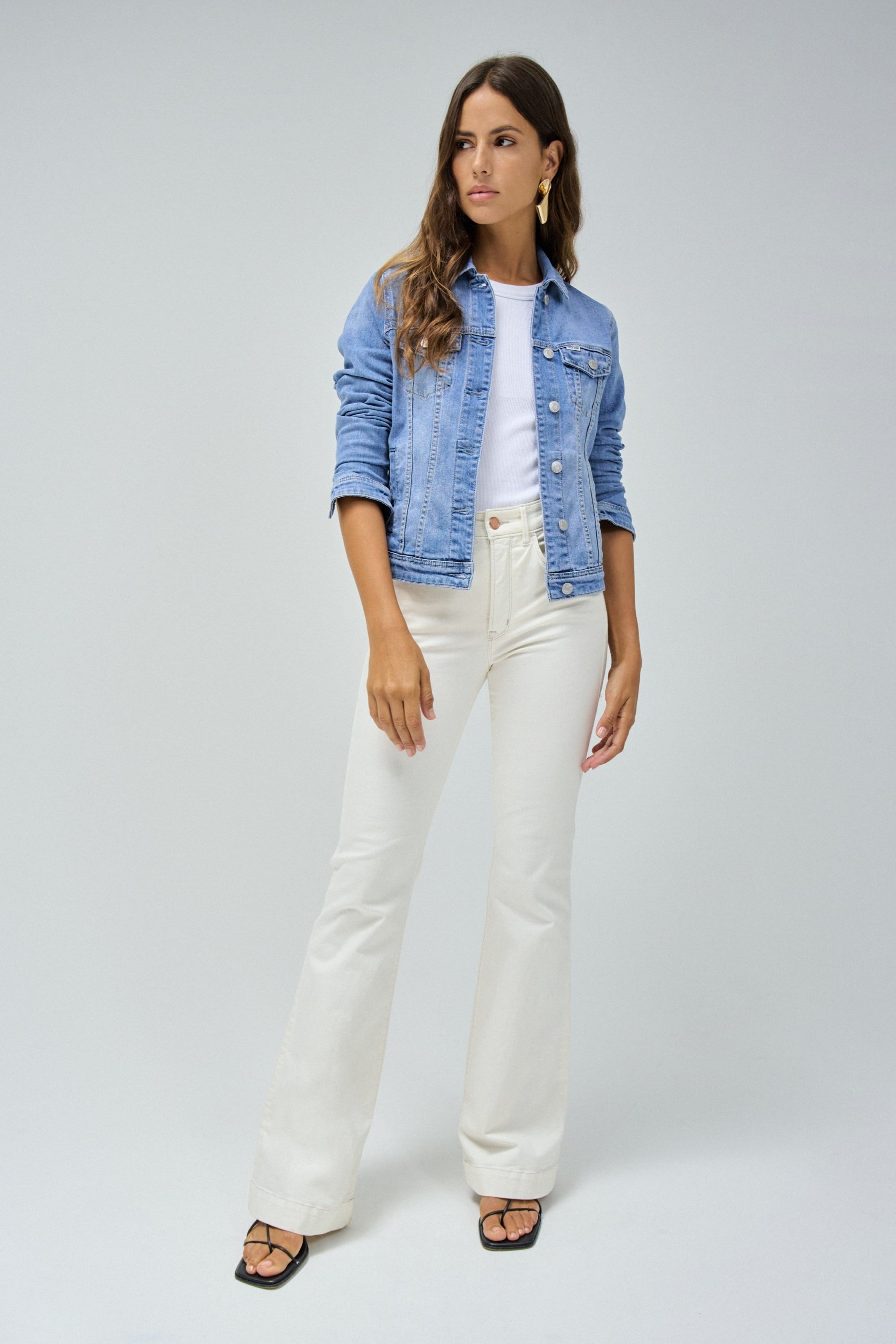 Denim Trucker Jacket in Medium Light Jacken Salsa Jeans