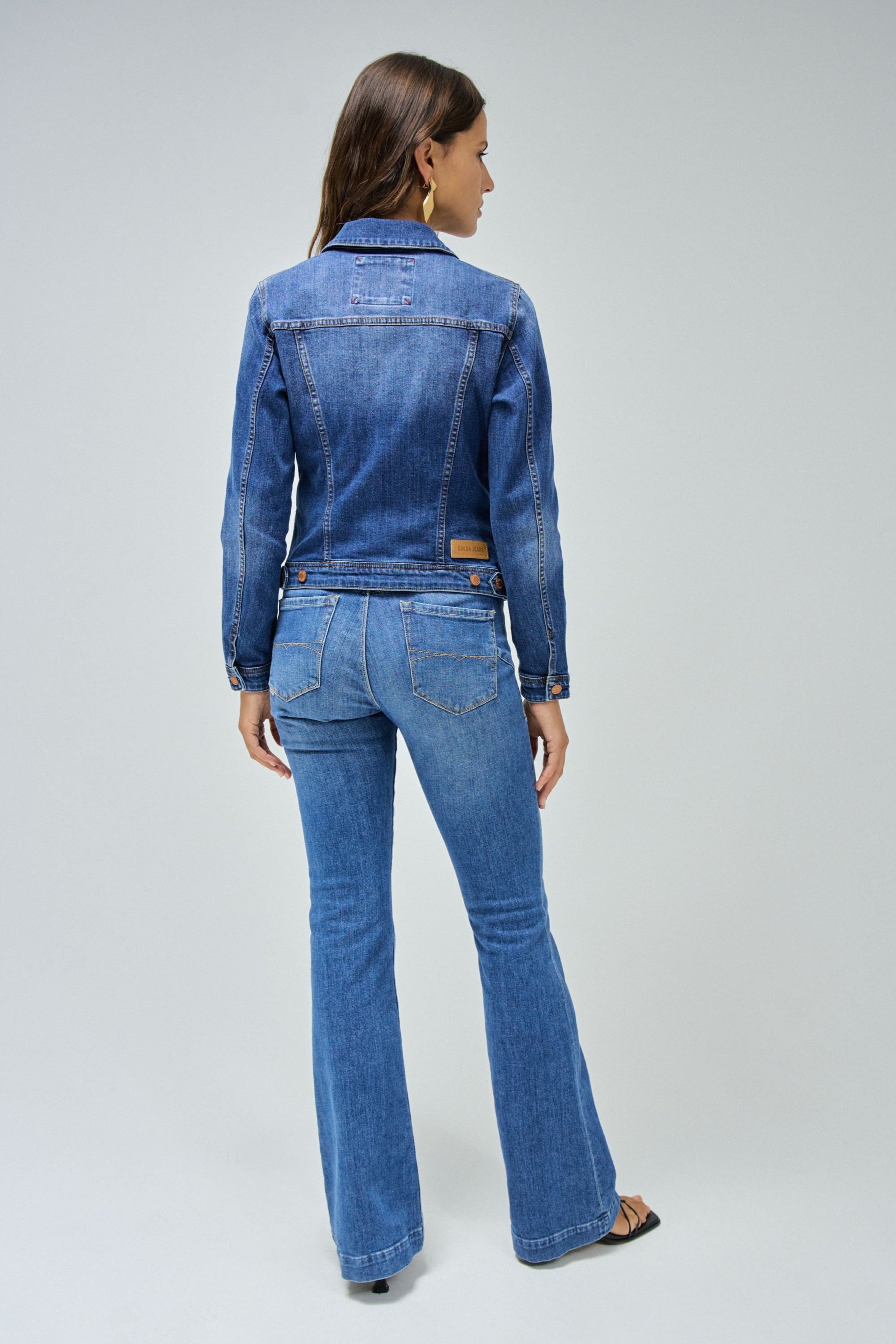 Denim Trucker Jacket in Dark Wash Jacken Salsa Jeans