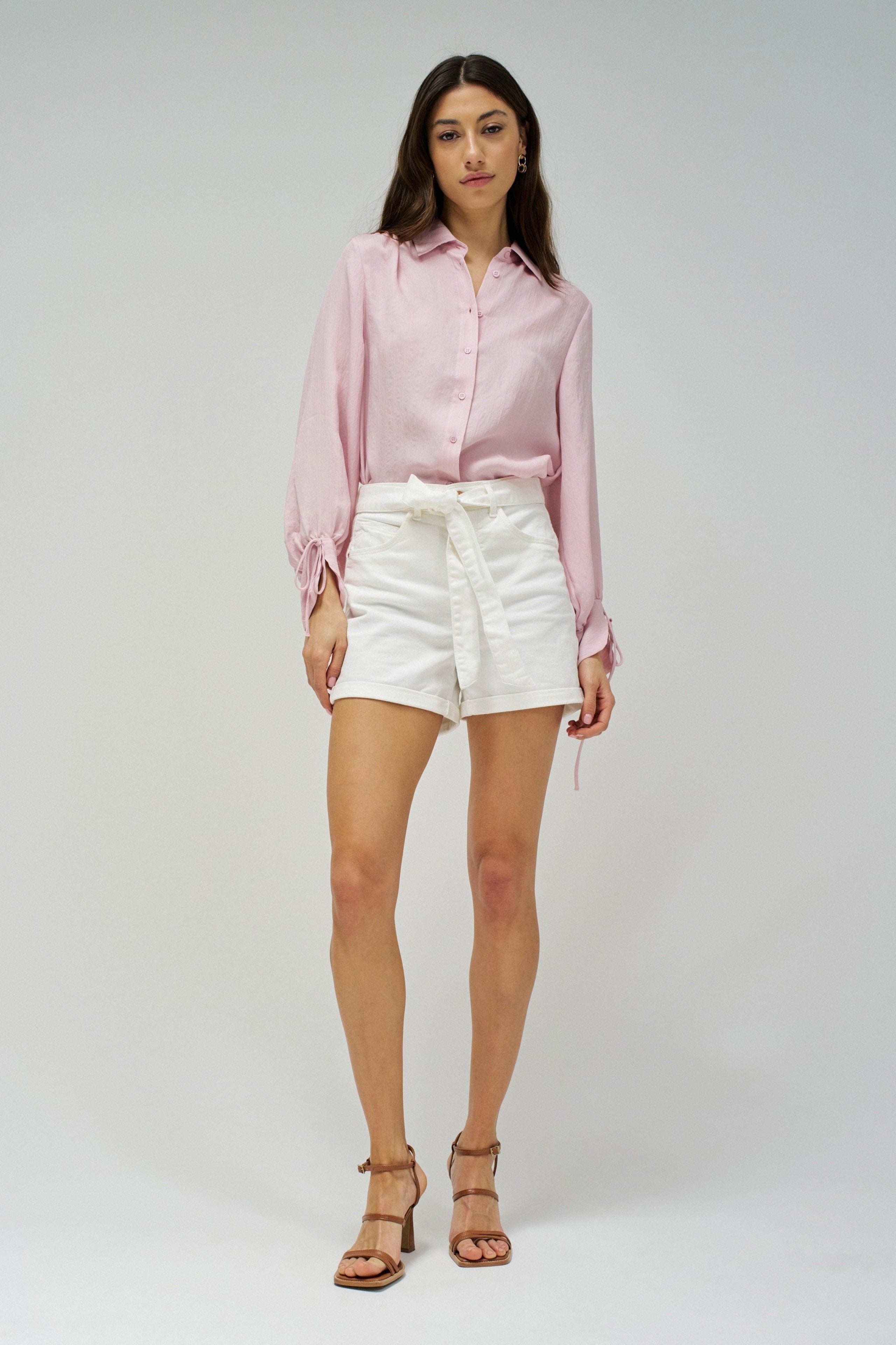 Short Glamour in Light Pearl Shorts Salsa Jeans