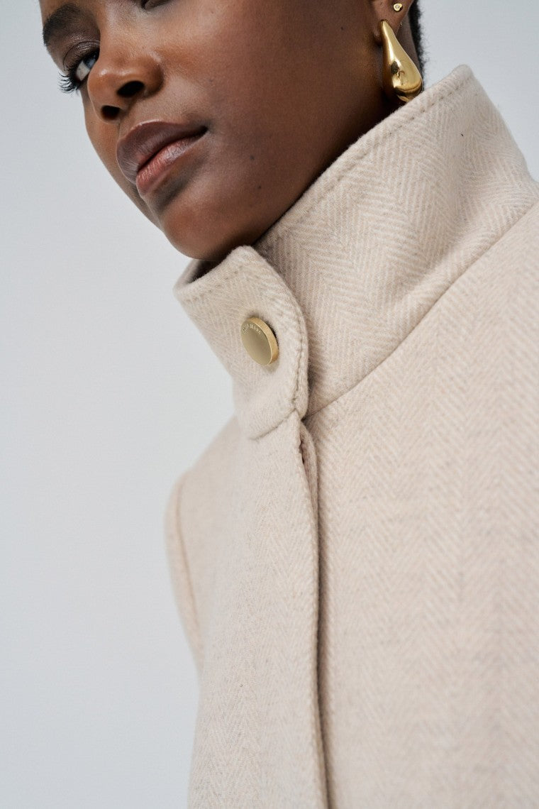 The Reimagined Wool Coat in Medium Beige V4 Jacken Salsa Jeans   