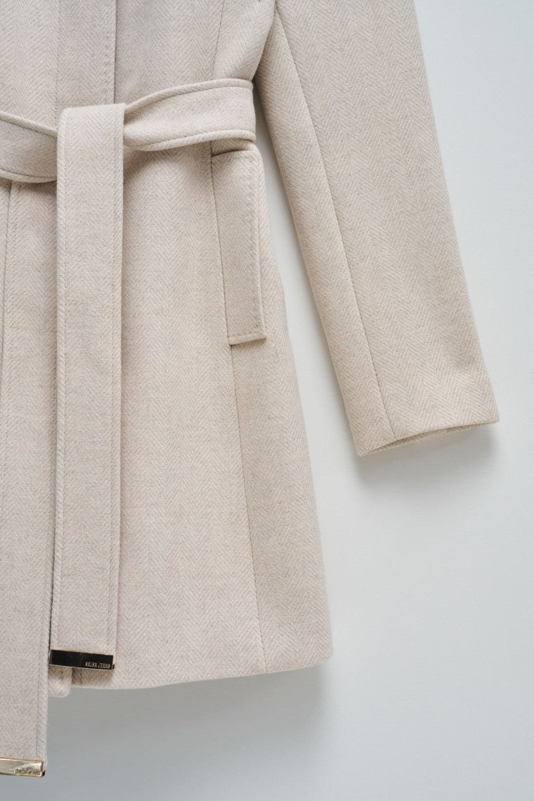 The Reimagined Wool Coat in Medium Beige V4 Jacken Salsa Jeans   