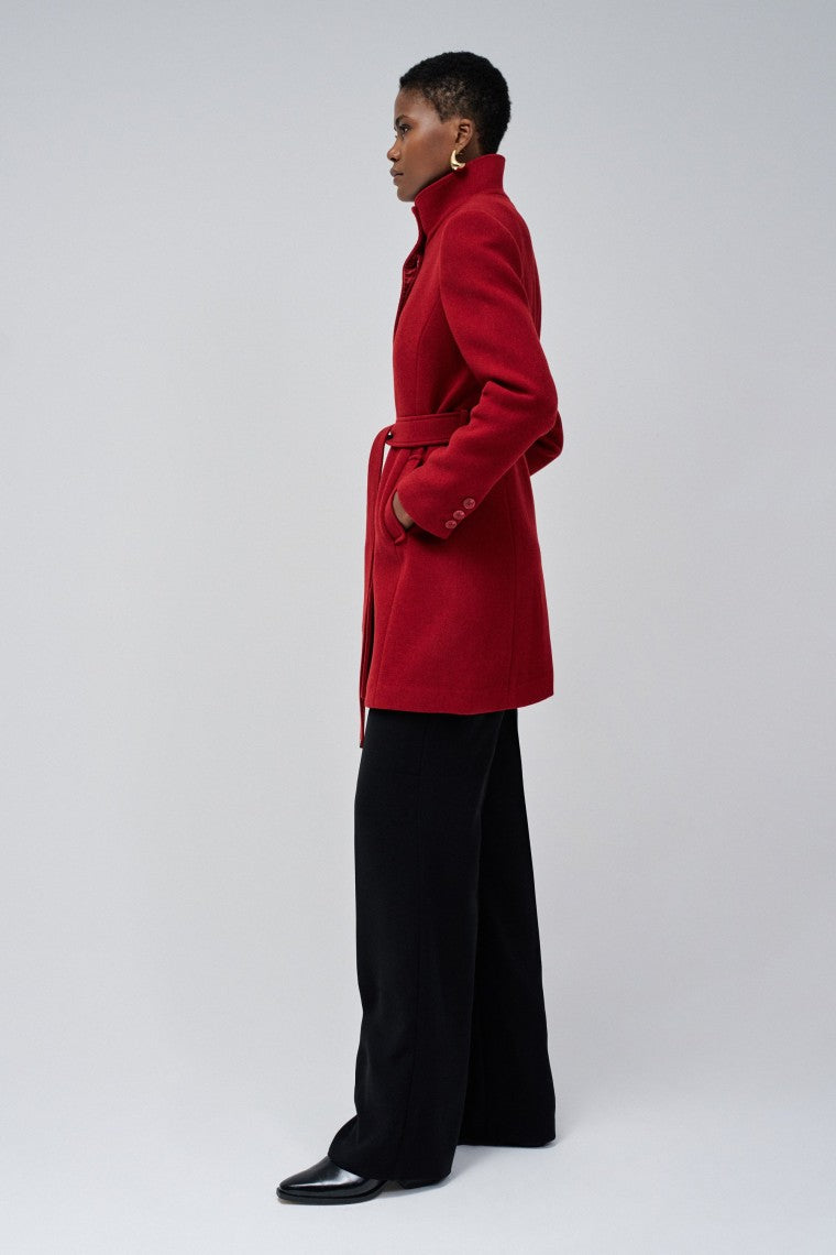 The Reimagined Wool Coat in Dark Red V1 Jacken Salsa Jeans   