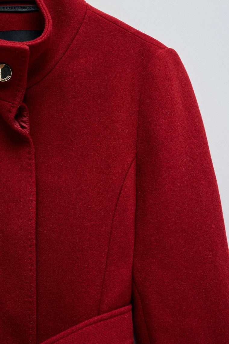 The Reimagined Wool Coat in Dark Red V1 Jacken Salsa Jeans   