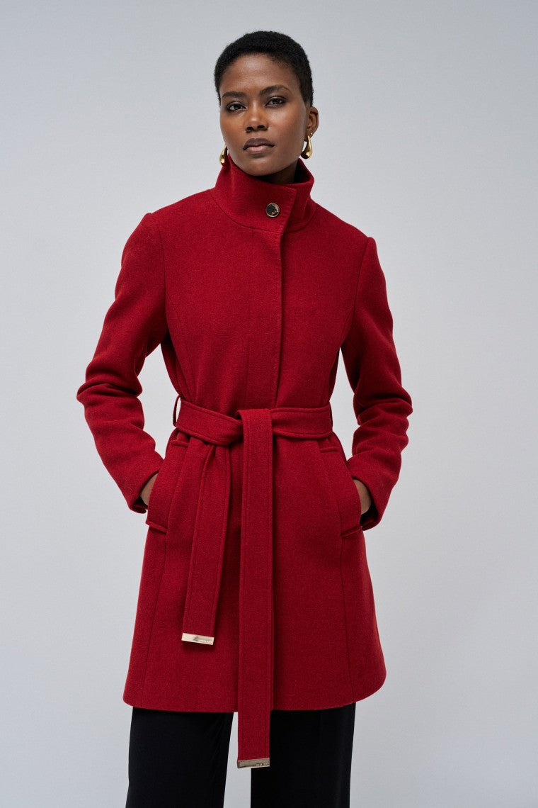 The Reimagined Wool Coat in Dark Red V1 Jacken Salsa Jeans   