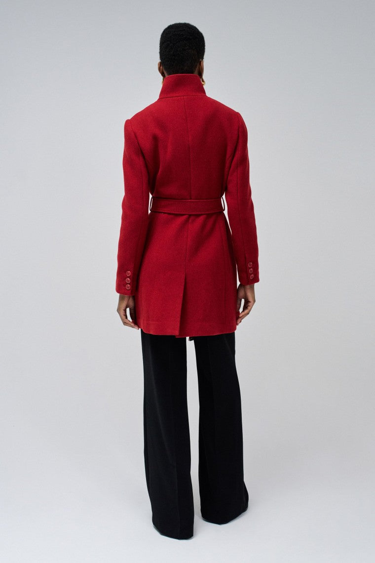 The Reimagined Wool Coat in Dark Red V1 Jacken Salsa Jeans   