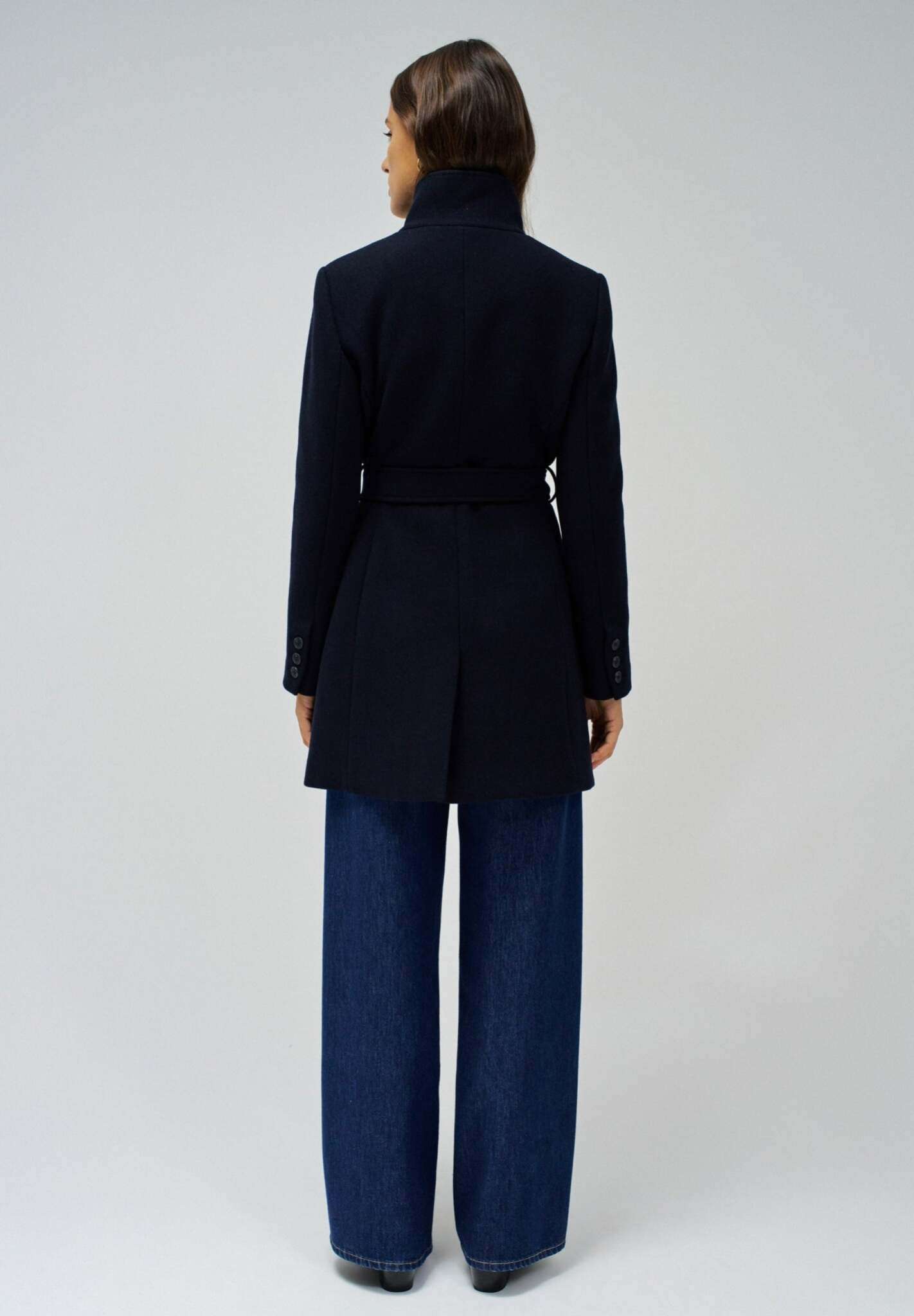 The Reimagined Wool Coat in Dark Blue Jacken Salsa Jeans
