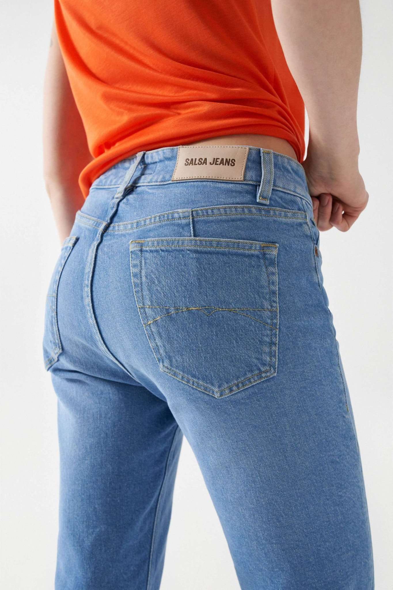 True Cropped Slim in Light Wash Jeans Salsa Jeans   