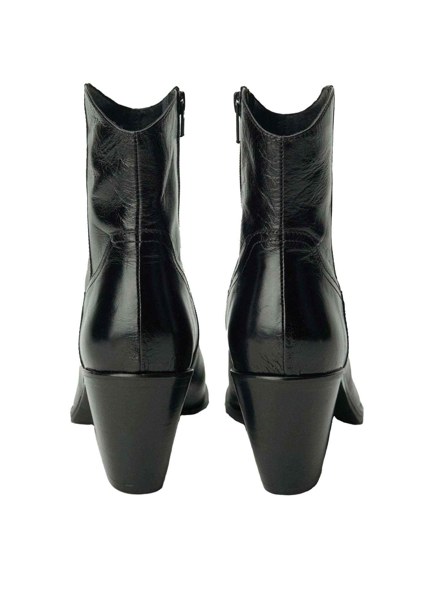 Premium Leather Cowboy Boots in Black Stiefeletten Salsa Jeans   