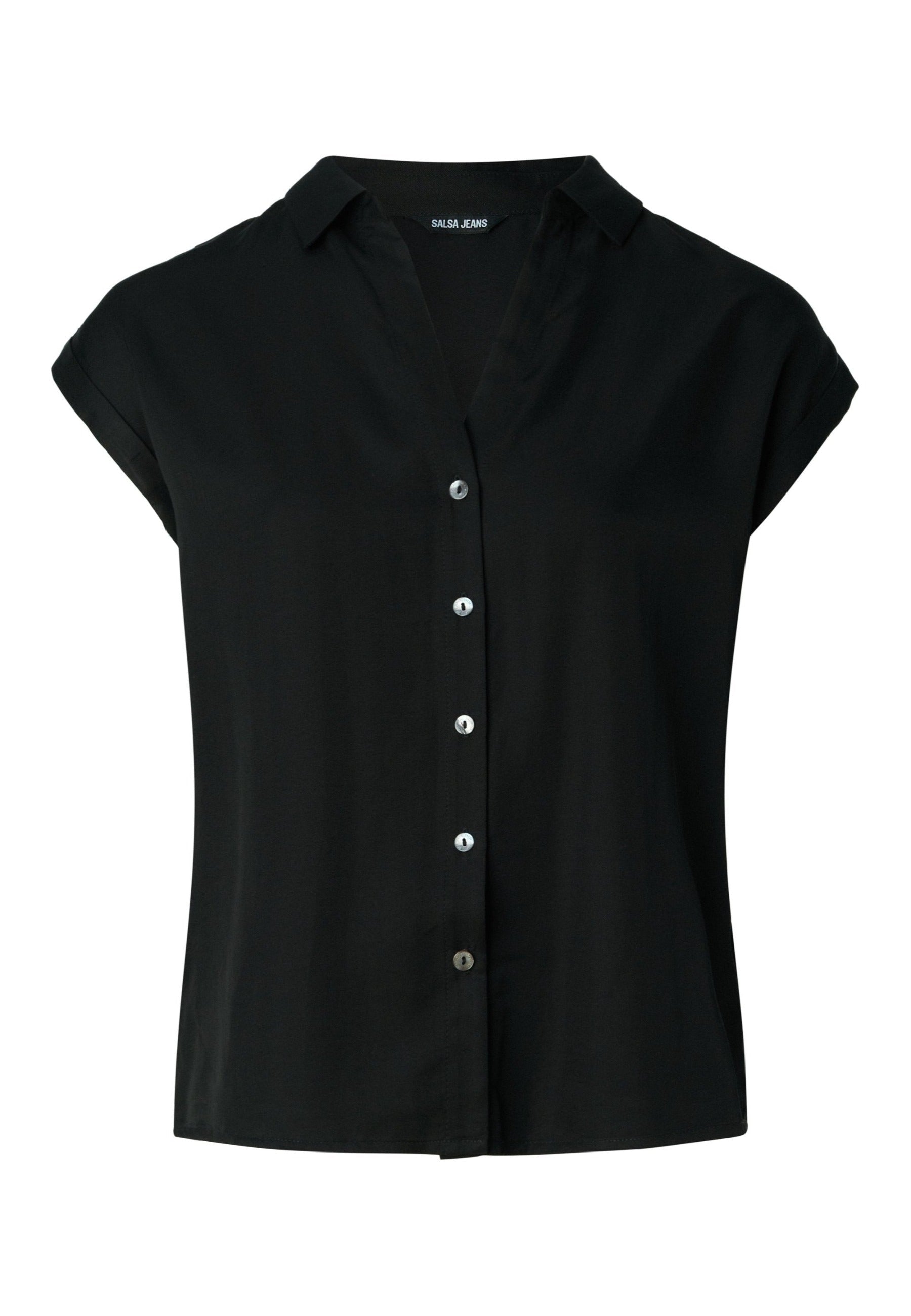 Basic Sleeveless Shirt in Black Tops Salsa Jeans   