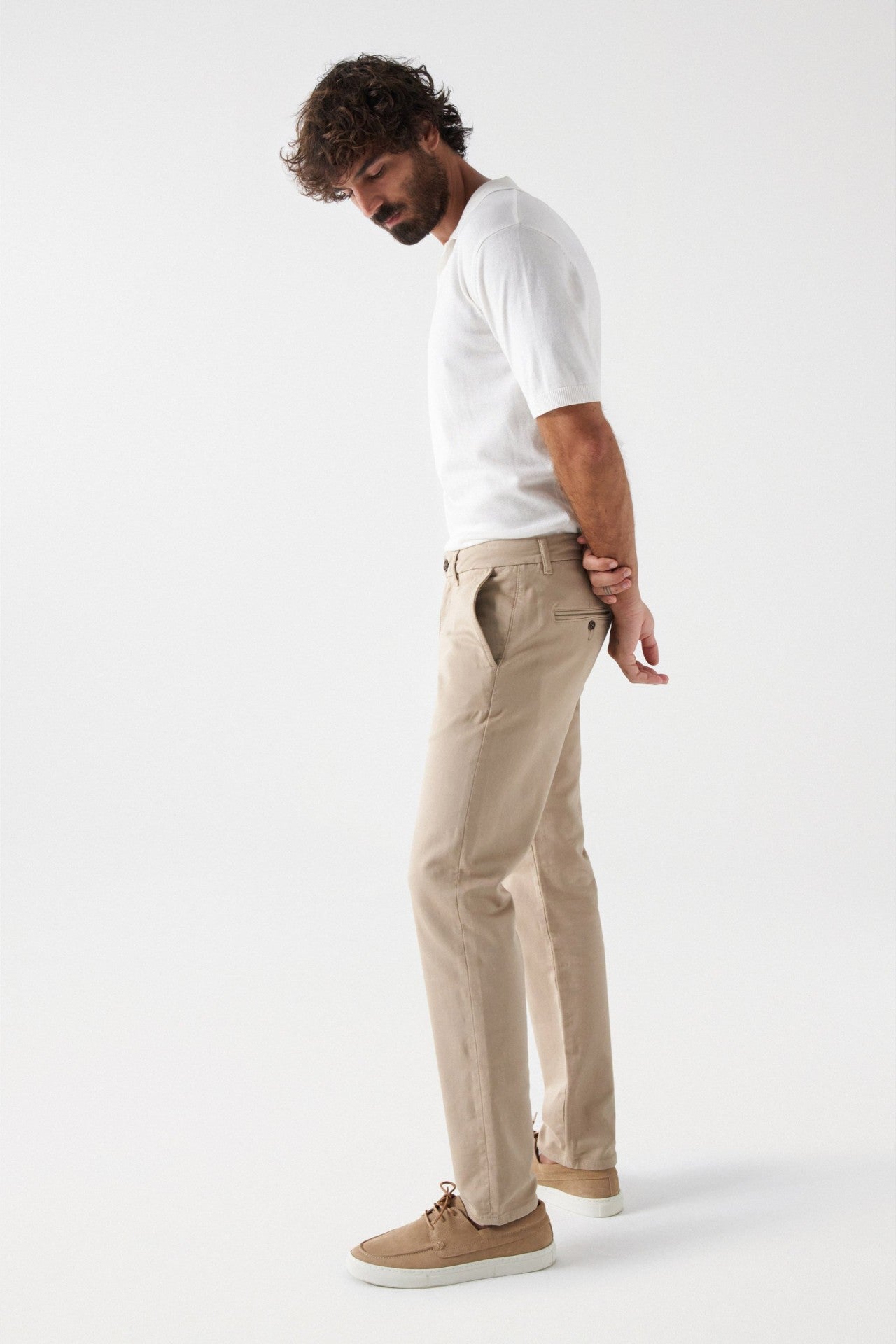 Chino Joggers S-Activ in Medium Beige Hosen Salsa Jeans