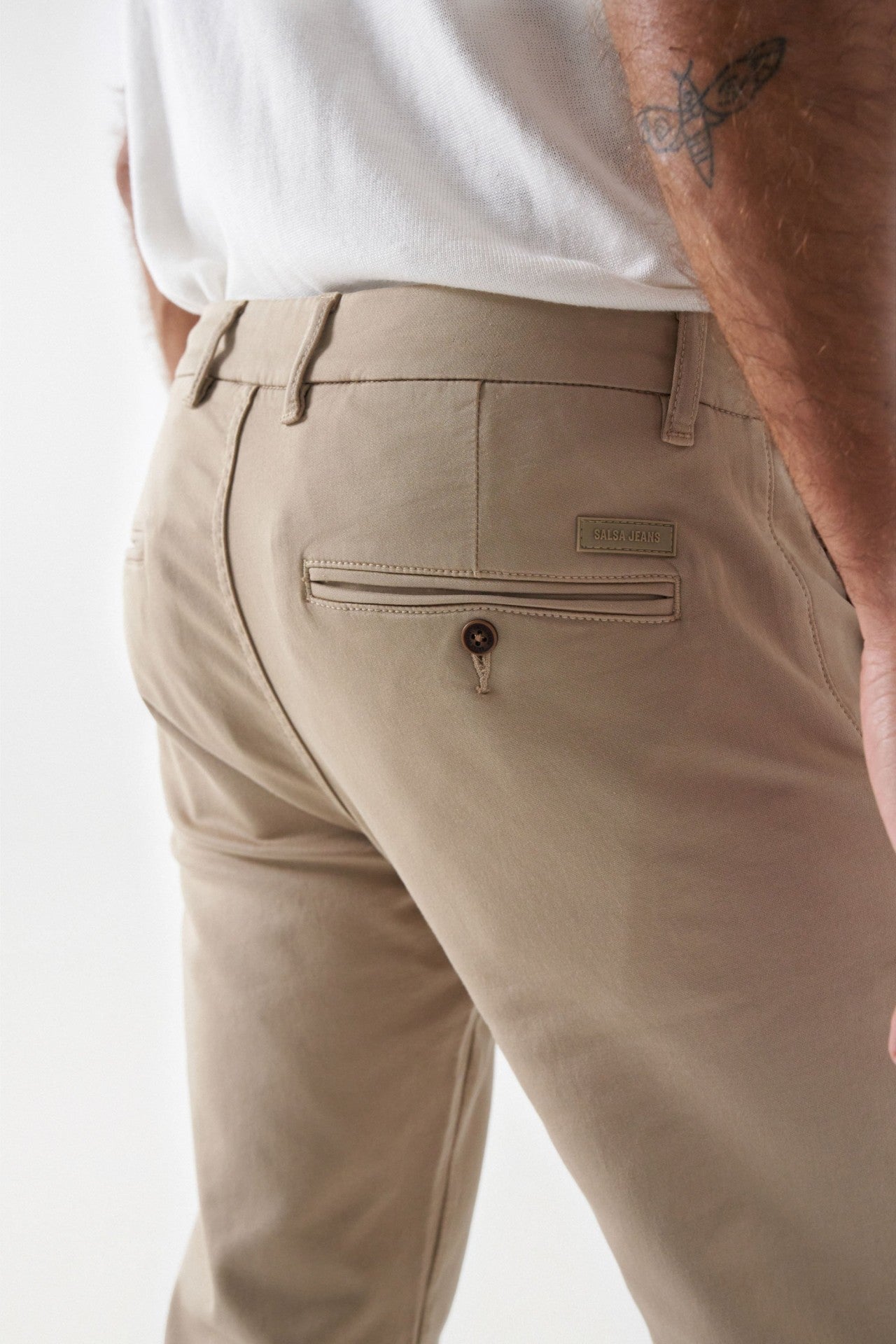 Chino Joggers S-Activ in Medium Beige Hosen Salsa Jeans