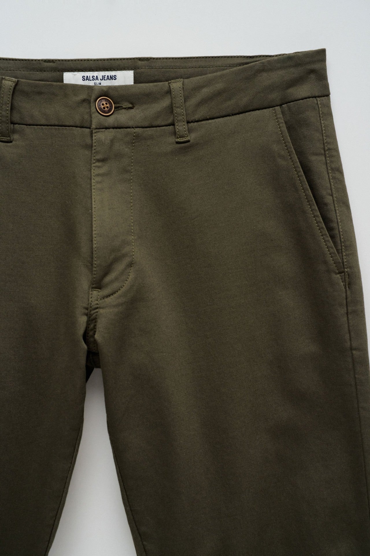 Chino Joggers S-Activ in Dark Green Hosen Salsa Jeans