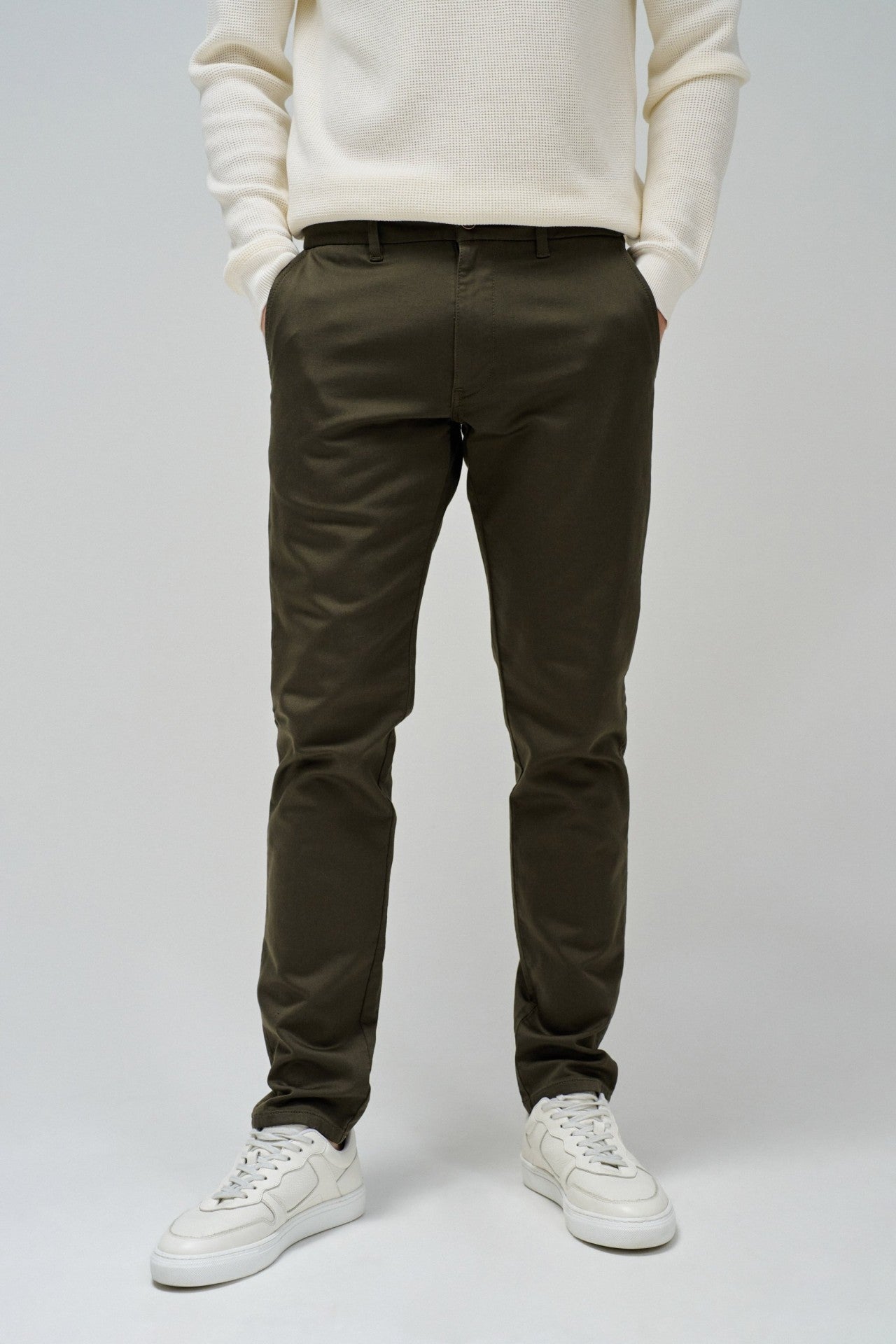 Chino Joggers S-Activ in Dark Green Hosen Salsa Jeans