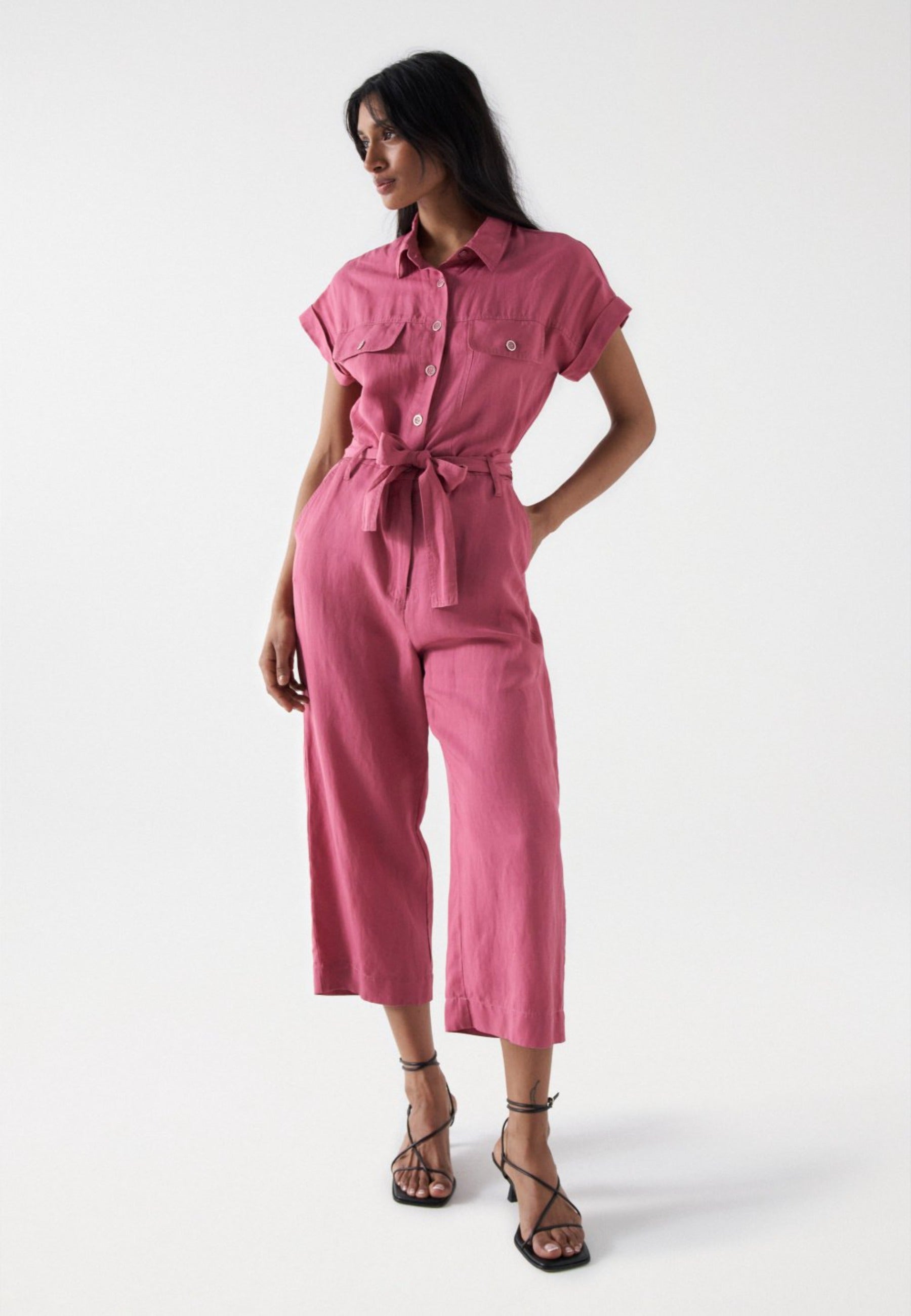 Overall Colour in Pink Overall Salsa Jeans   