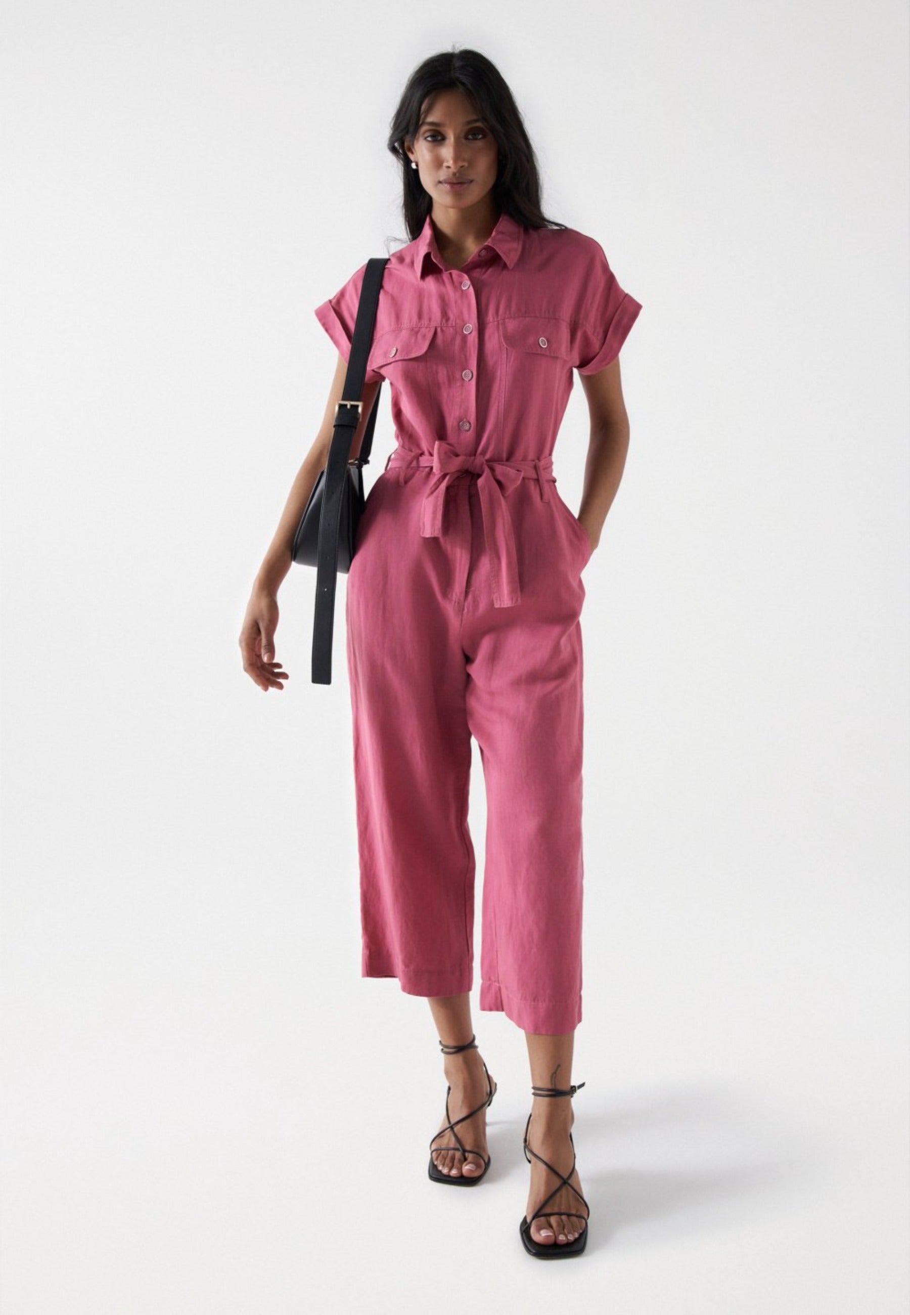 Overall Colour in Pink Overall Salsa Jeans   