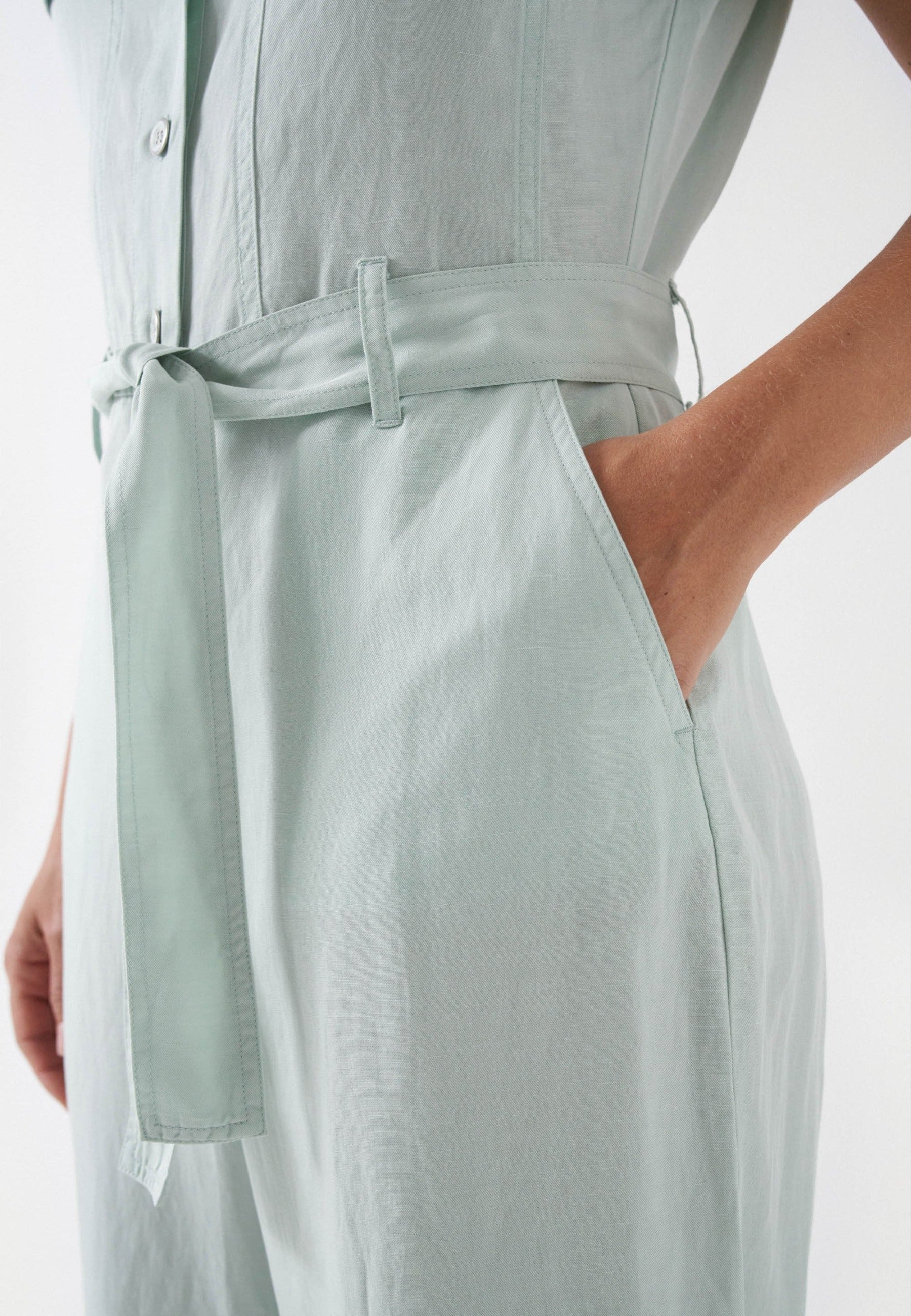 Overall Colour in Medium Green Overall Salsa Jeans   