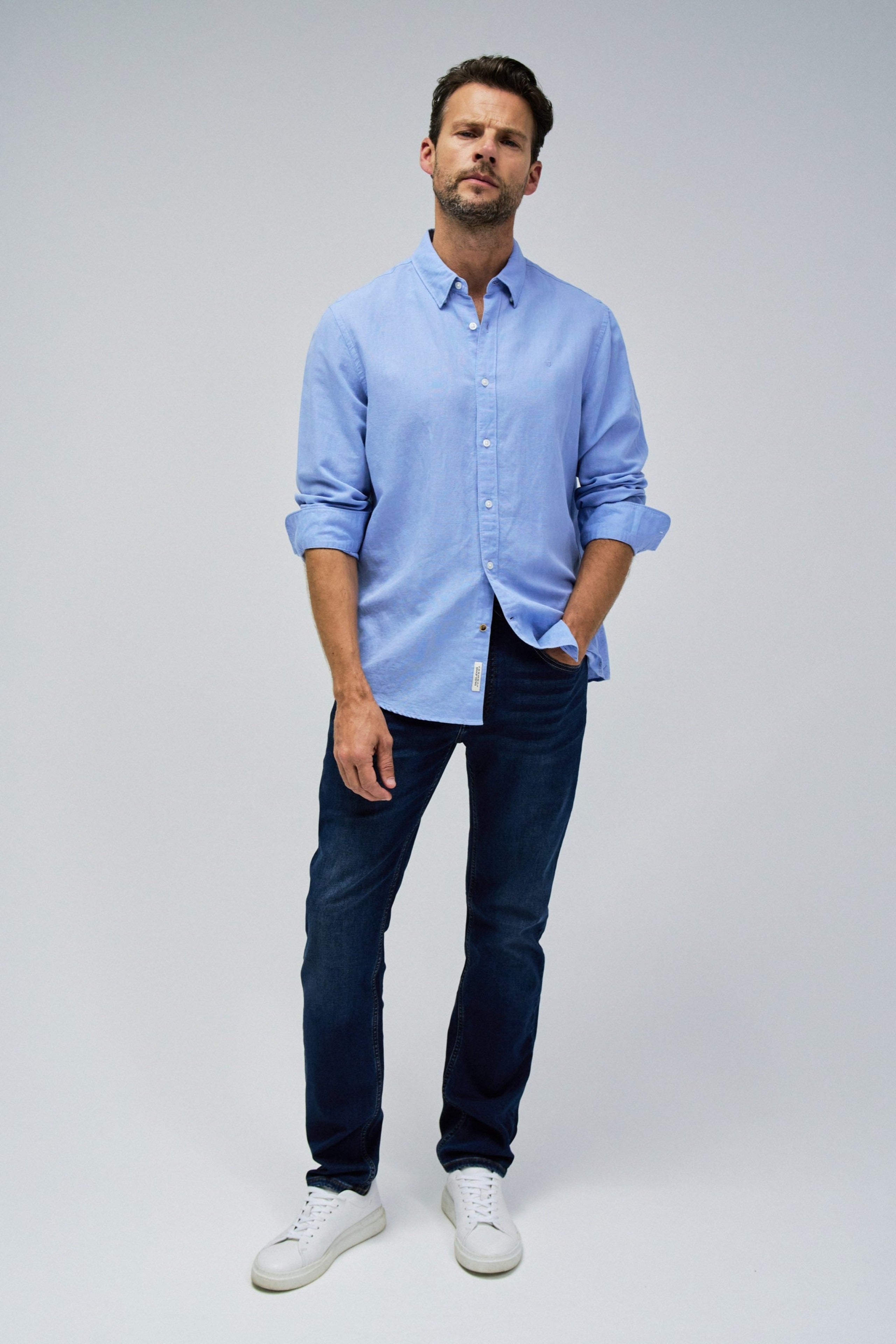 S-Activ Regular Joggers in Medium Wash Jeans Salsa Jeans