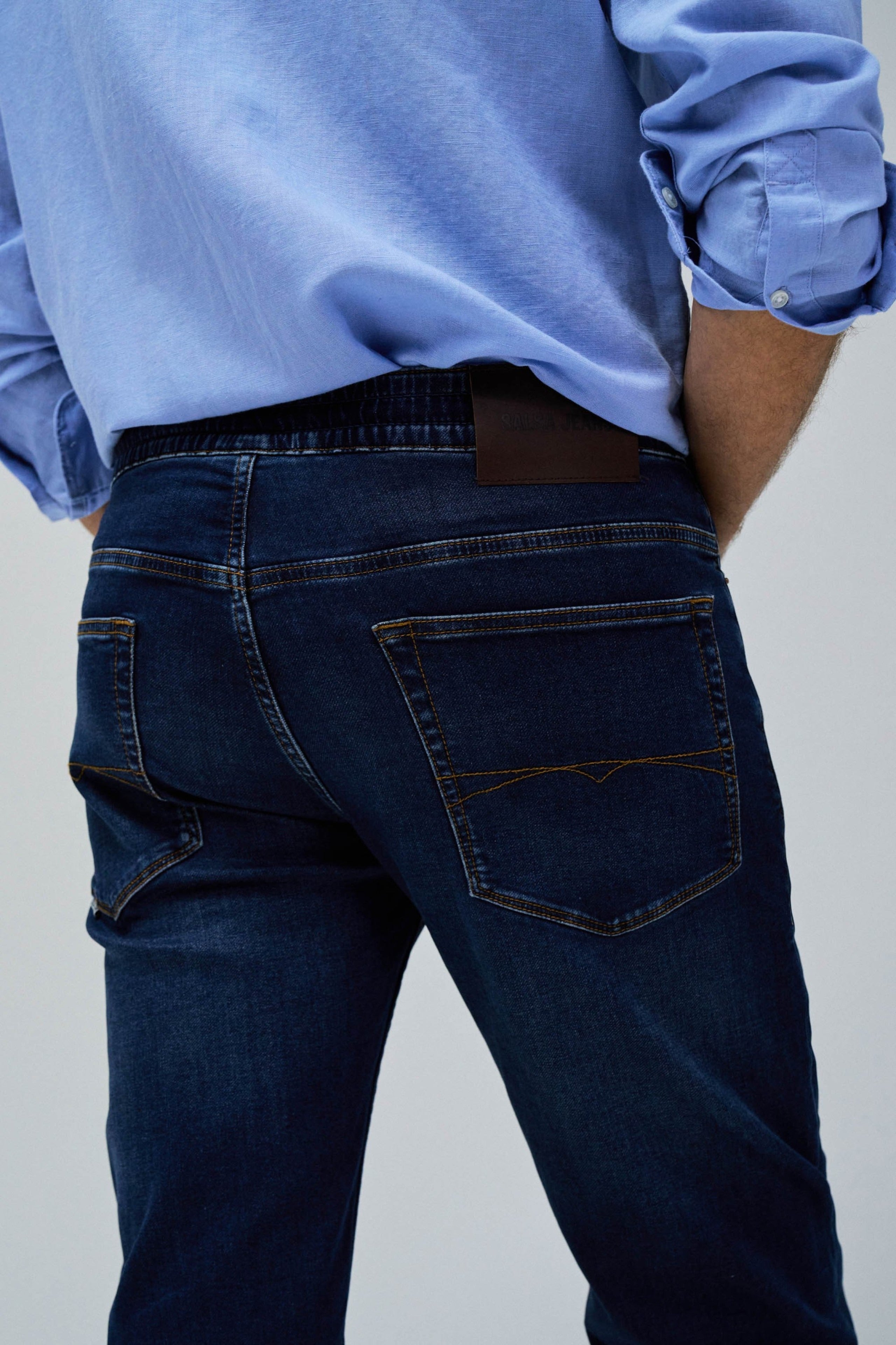 S-Activ Regular Joggers in Medium Wash Jeans Salsa Jeans