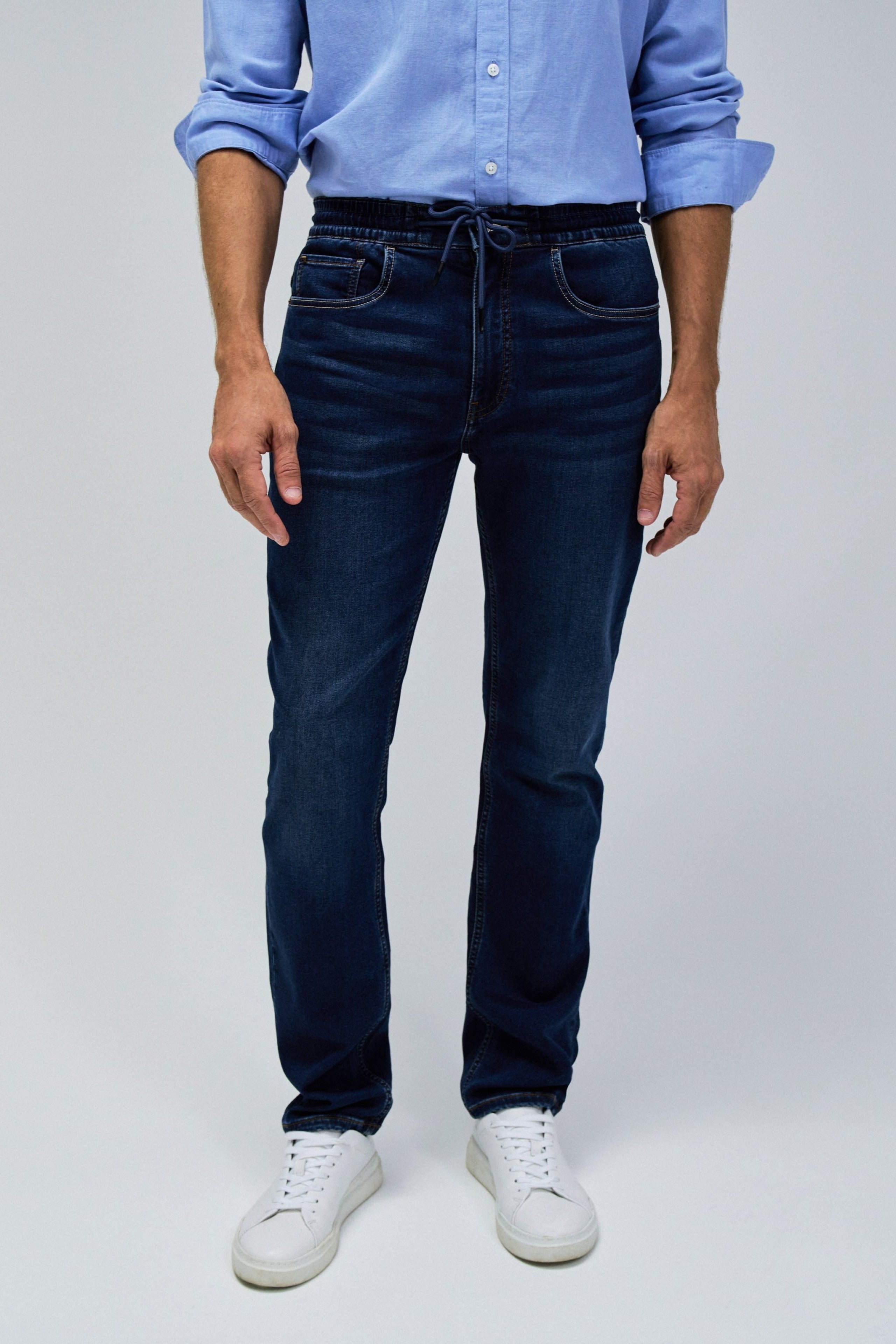 S-Activ Regular Joggers in Medium Wash Jeans Salsa Jeans