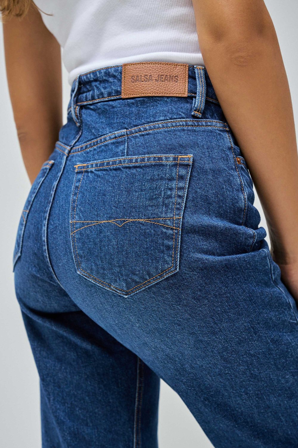 True With Cuff in Medium Wash Jeans Salsa Jeans   