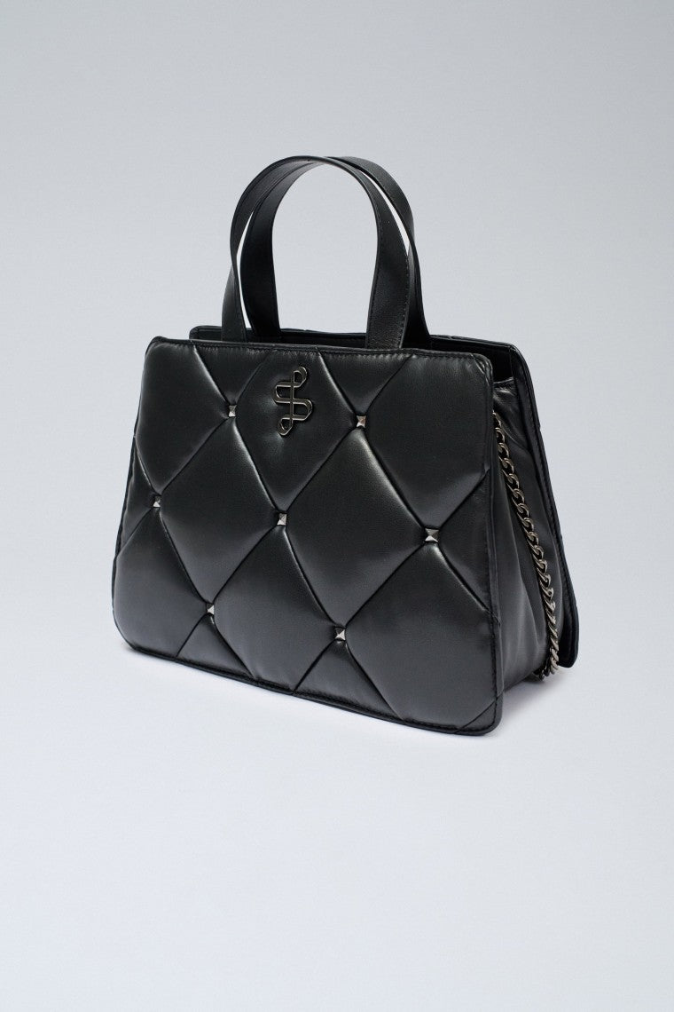 Quilted Vegan Leather Tote Bag in Black Taschen Salsa Jeans   