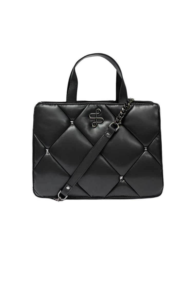 Quilted Vegan Leather Tote Bag in Black Taschen Salsa Jeans   