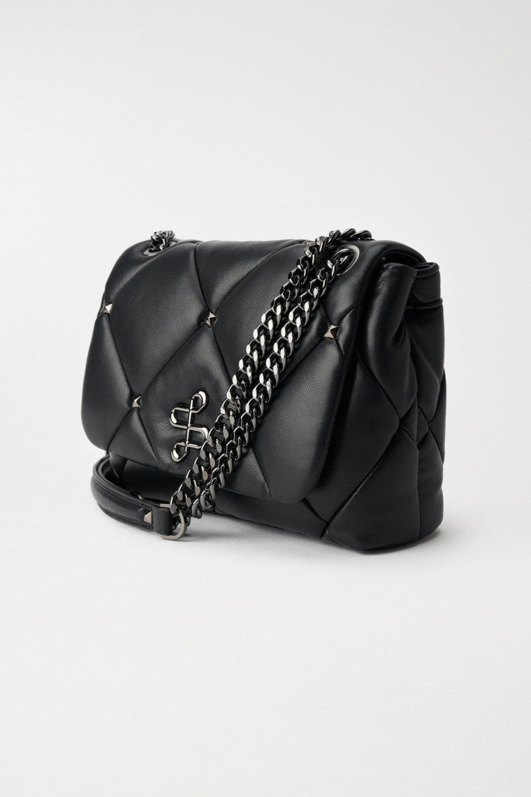 Quilted Vegan Crossbody Bag in Black Taschen Salsa Jeans   