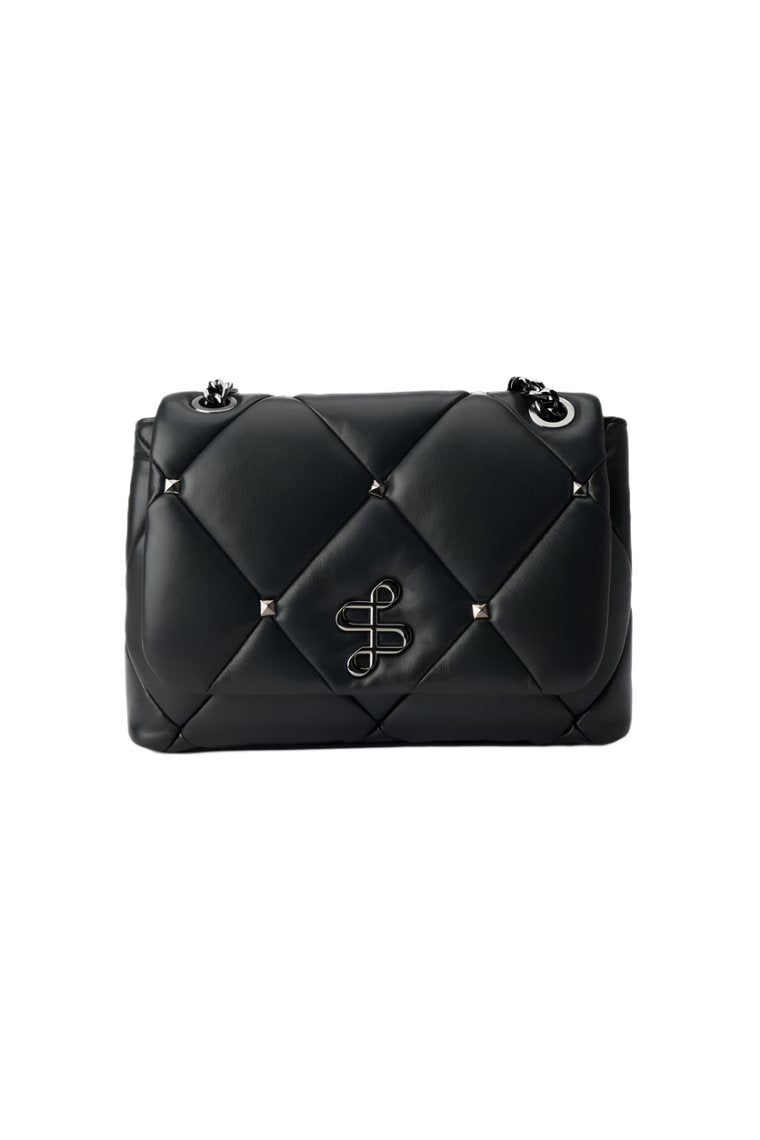 Quilted Vegan Crossbody Bag in Black Taschen Salsa Jeans   