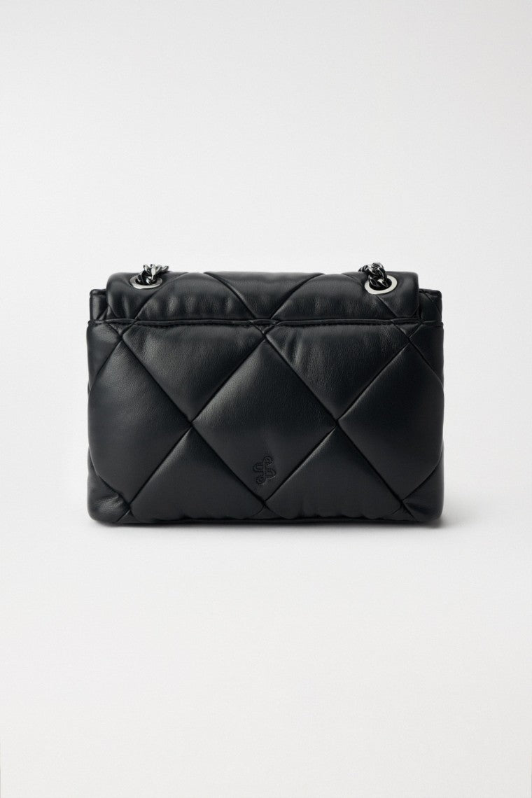 Quilted Vegan Crossbody Bag in Black Taschen Salsa Jeans   