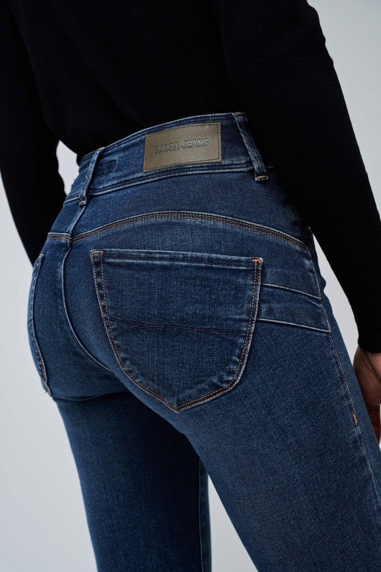 Secret Straight With Detail in Medium Wash Jeans Salsa Jeans   