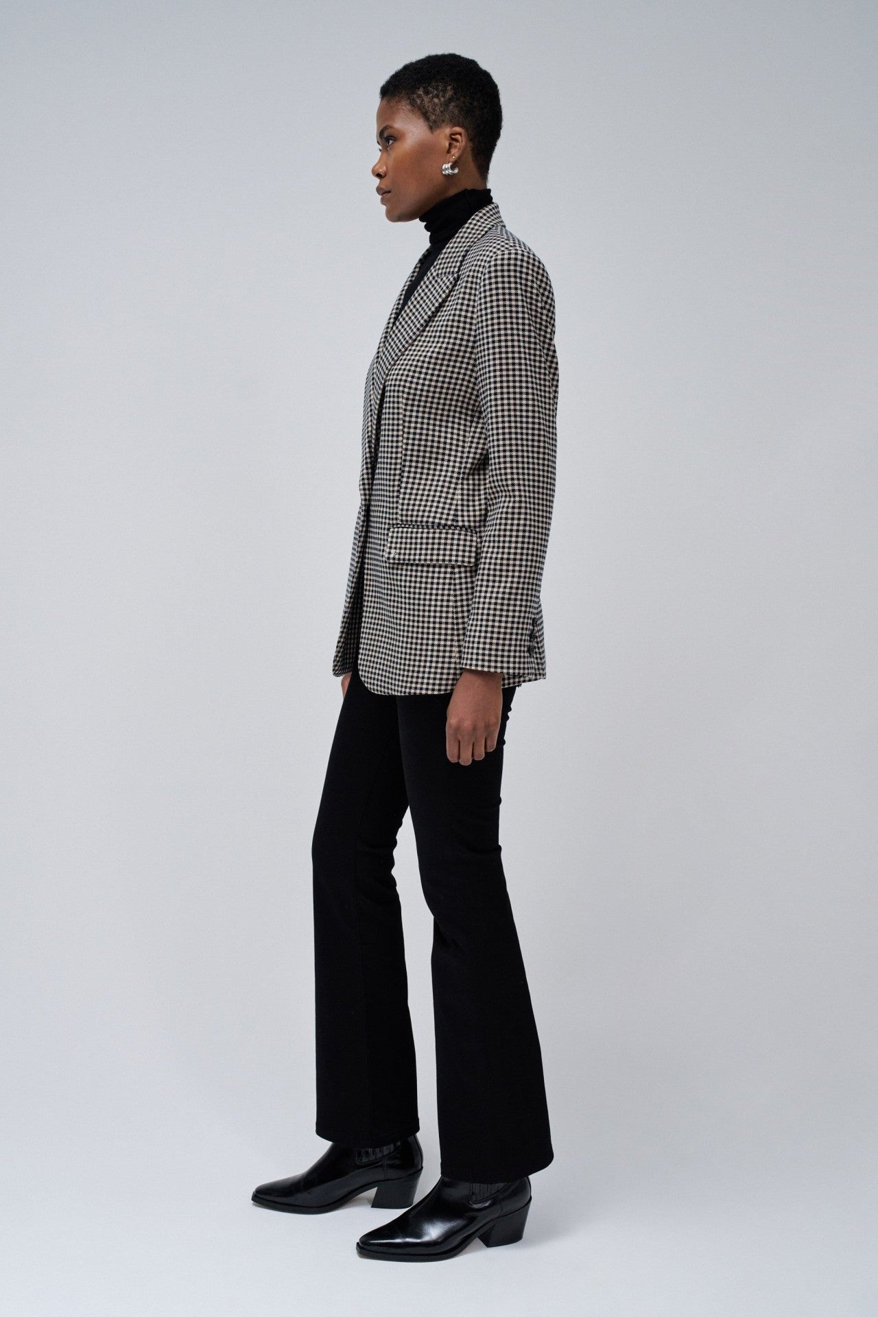 Checkered Suit Blazer in Light Pearl Jacken Salsa Jeans   