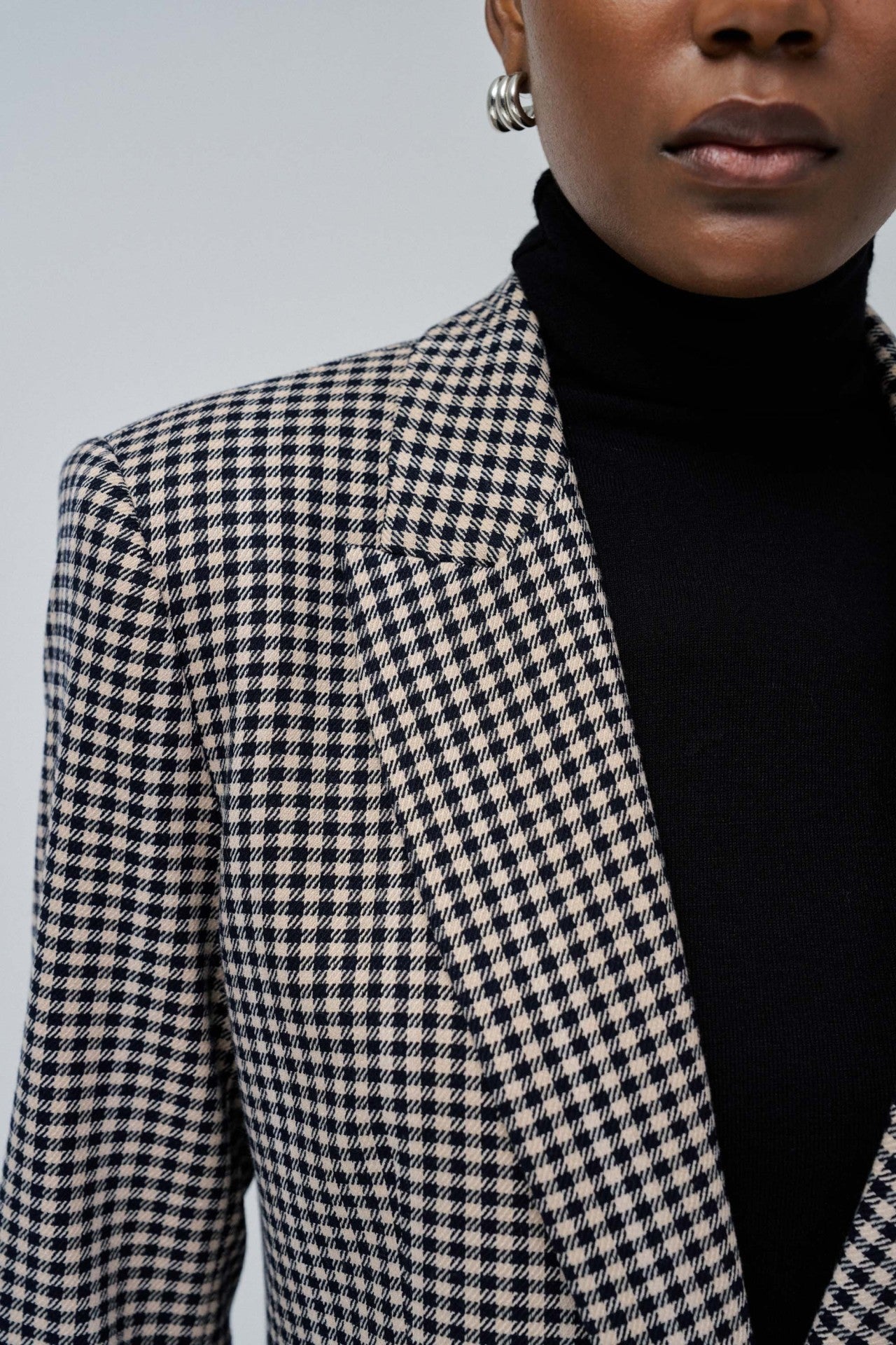 Checkered Suit Blazer in Light Pearl Jacken Salsa Jeans   