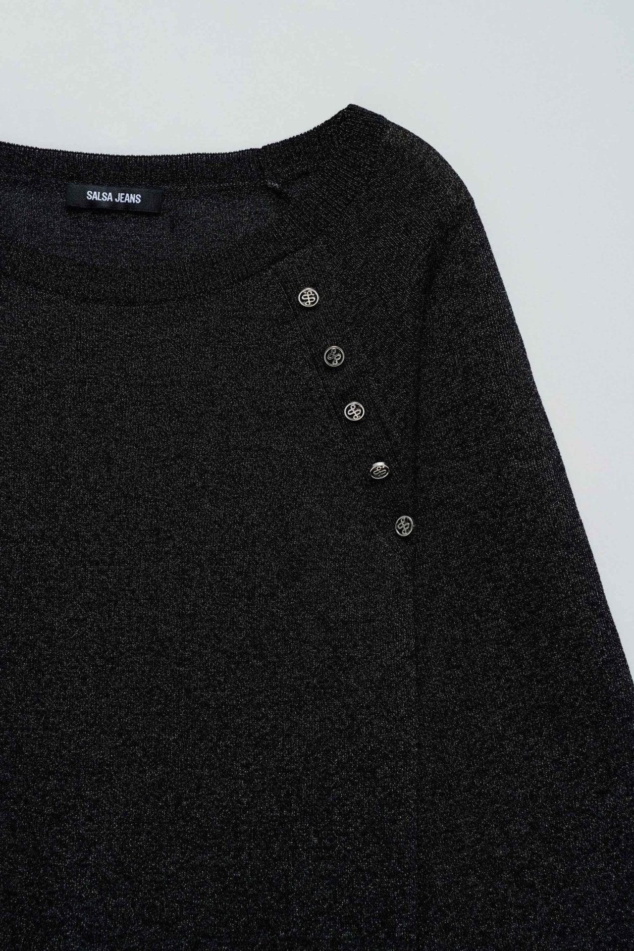 Shimmering Sweater in Black Pullover Salsa Jeans   