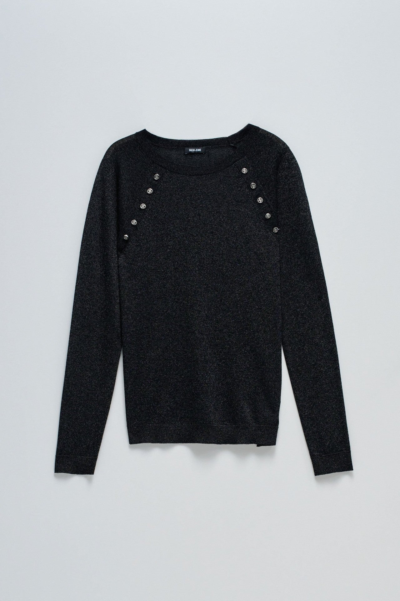 Shimmering Sweater in Black Pullover Salsa Jeans   