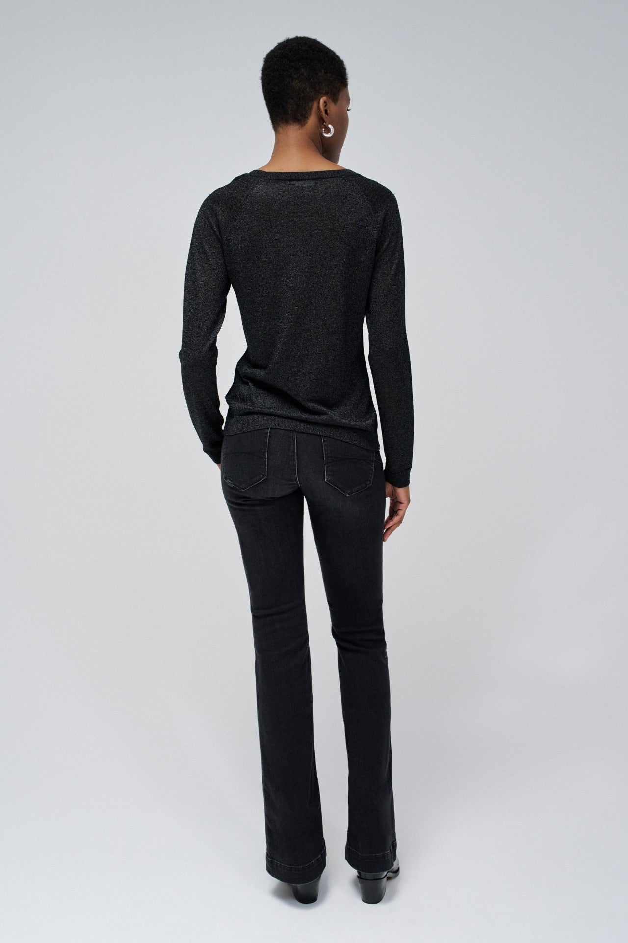 Shimmering Sweater in Black Pullover Salsa Jeans   