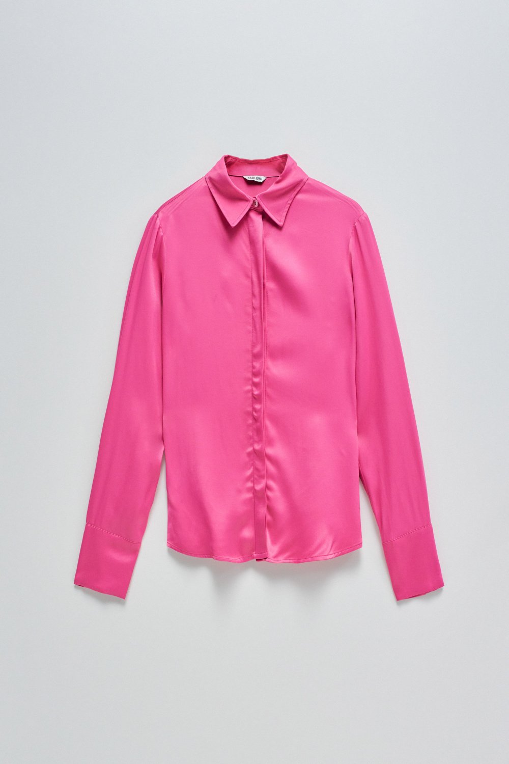 Satin Basic Shirt in Dark Pink Hemden Salsa Jeans   