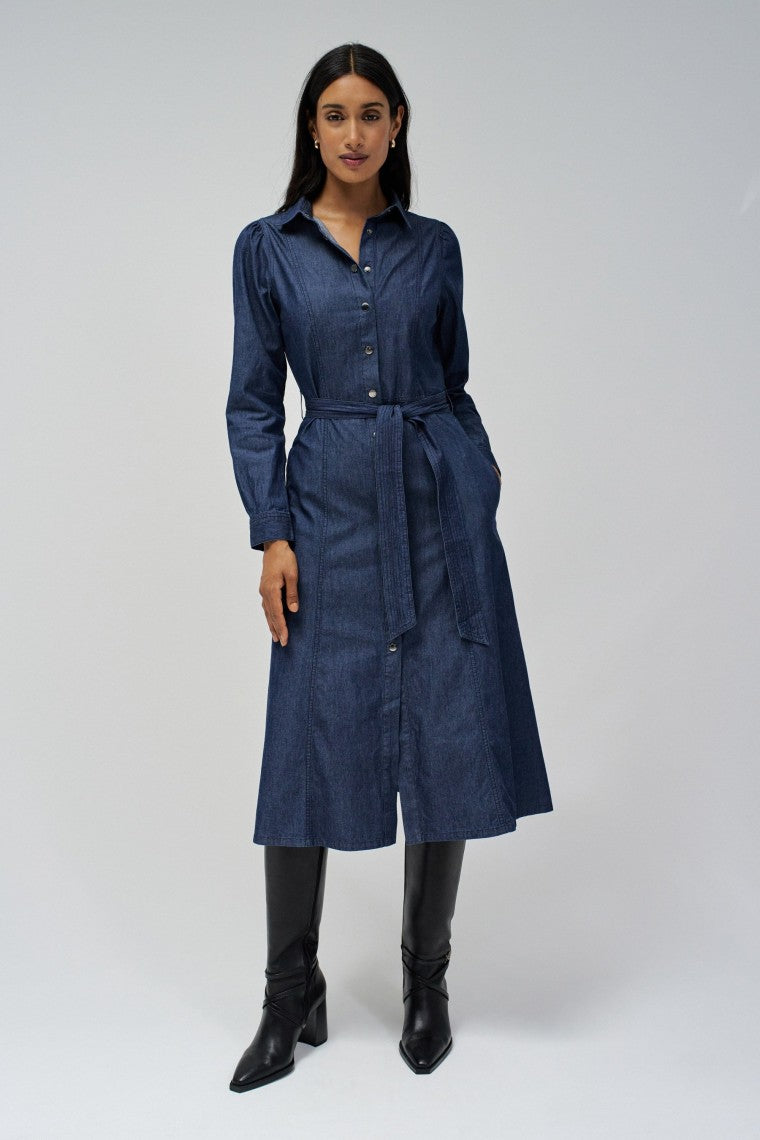 A-Line Dress Lightdenim in Medium Wash Kleider Salsa Jeans   