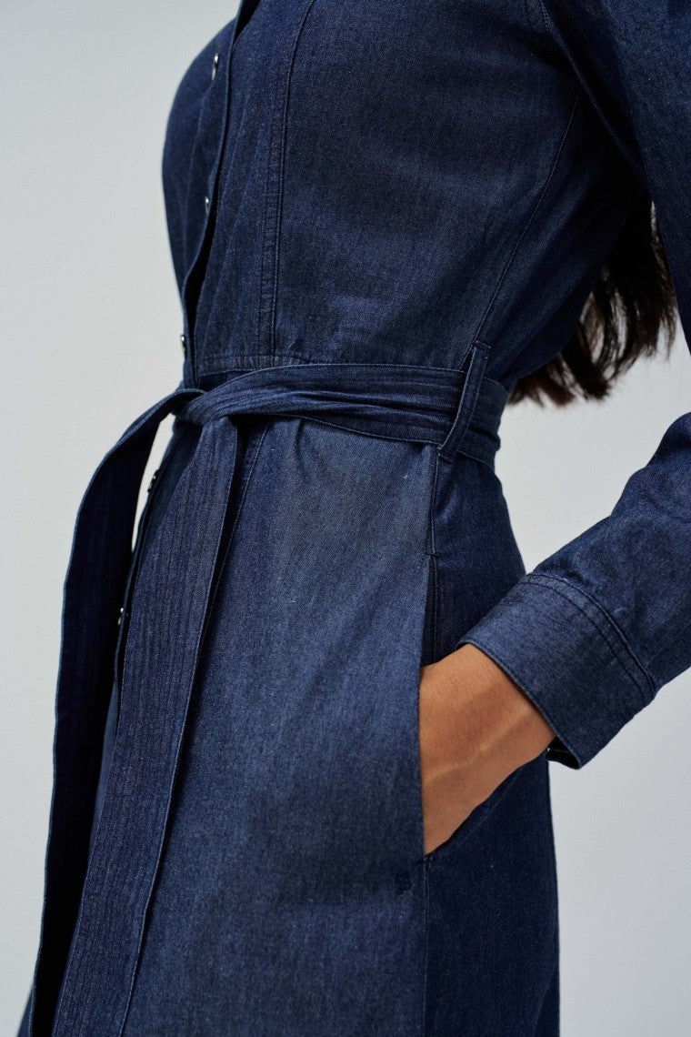 A-Line Dress Lightdenim in Medium Wash Kleider Salsa Jeans   