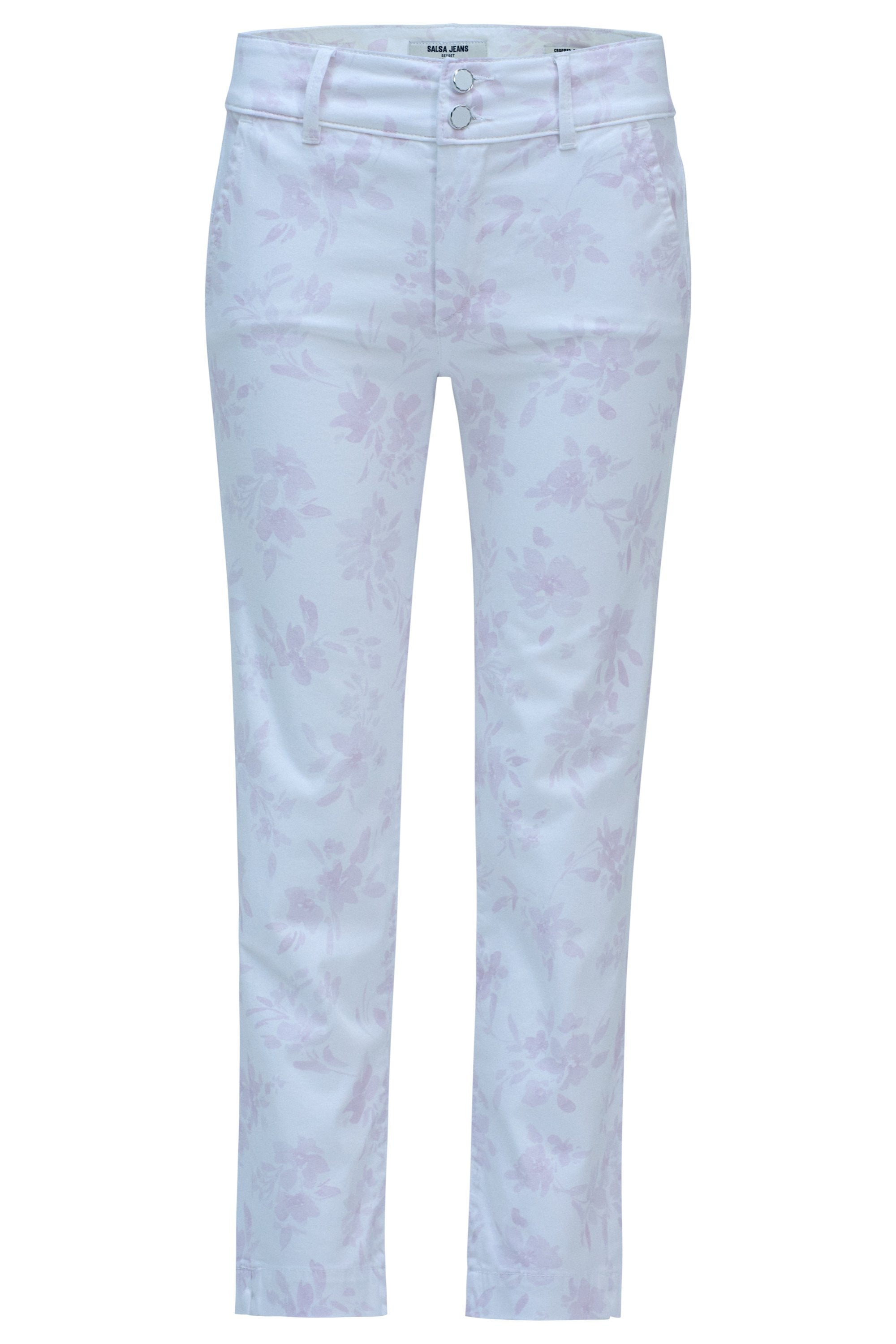 Secret Chino Print in Light Beige Hosen Salsa Jeans