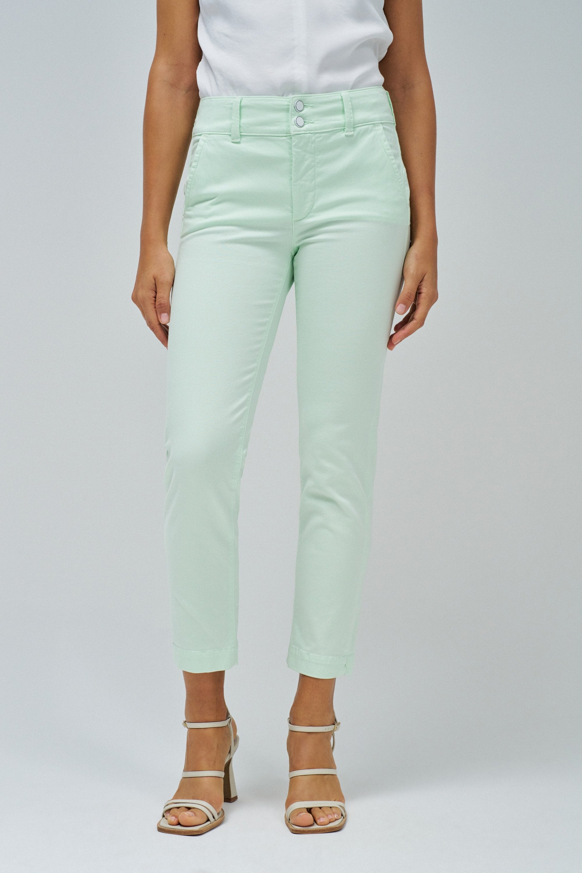 Secret Chino in Light Green V1 Hosen Salsa Jeans