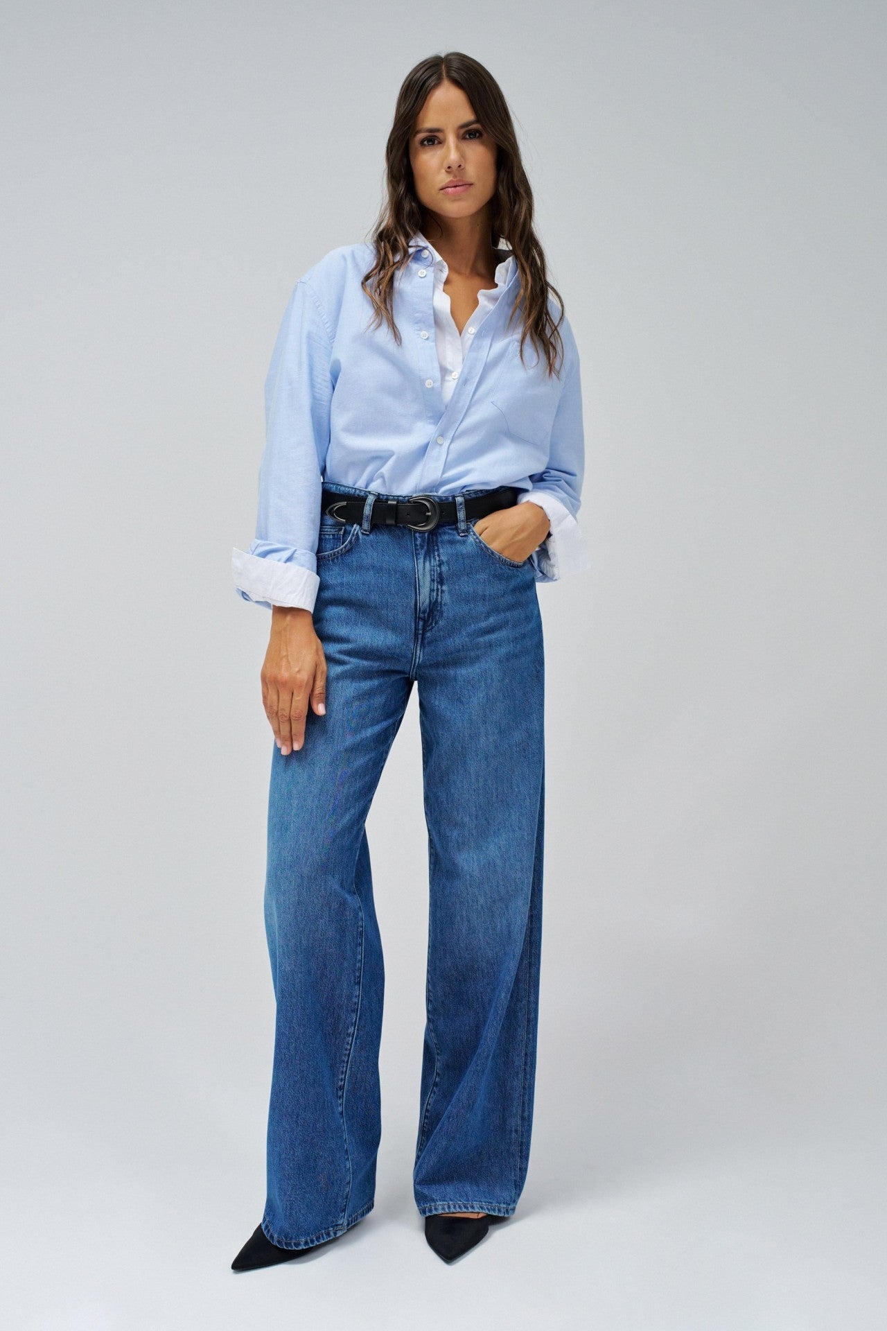 Wide Leg in Medium Light Jeans Salsa Jeans