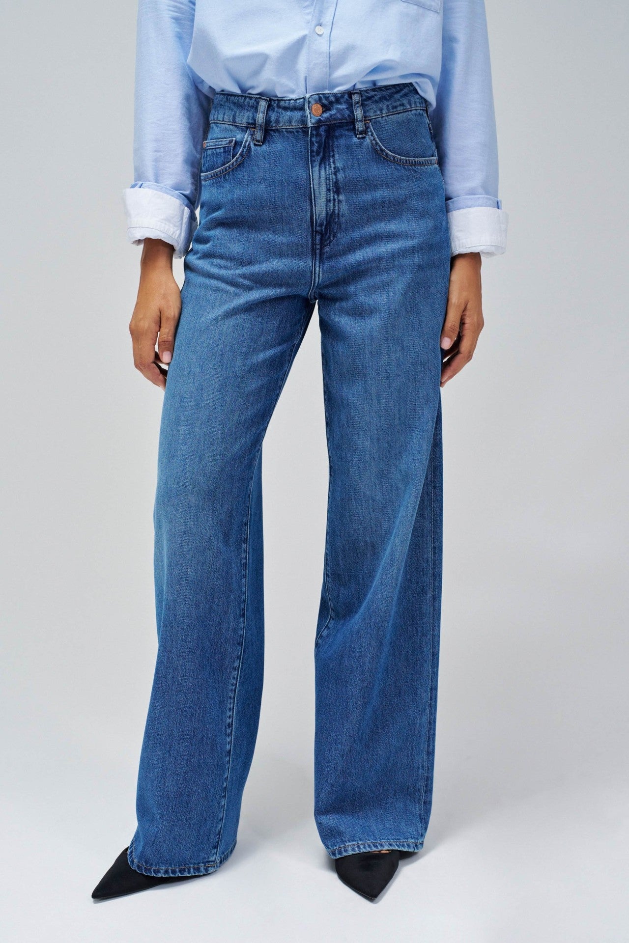 Wide Leg in Medium Light Jeans Salsa Jeans