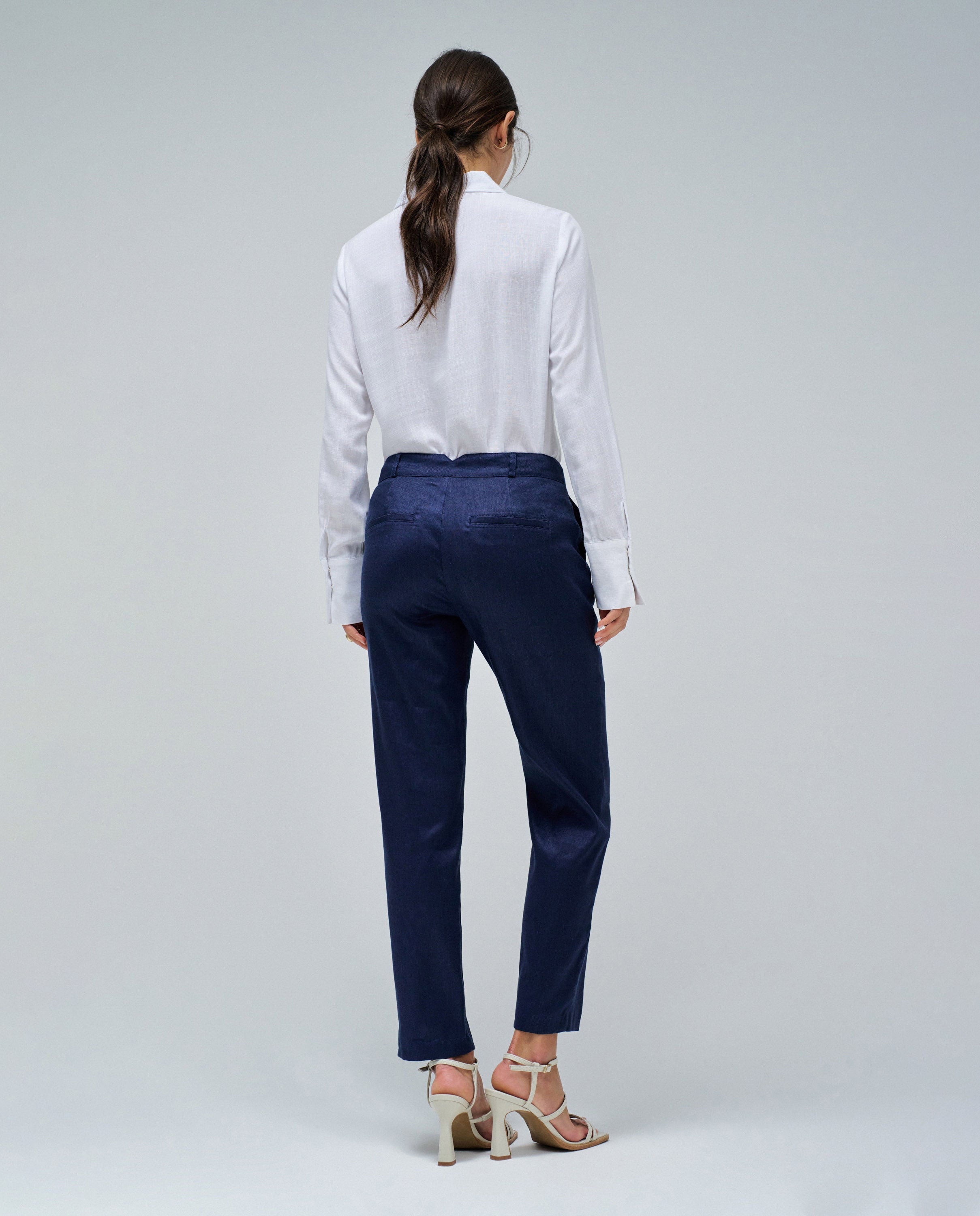 Linen Chino in Dark Blue Hosen Salsa Jeans